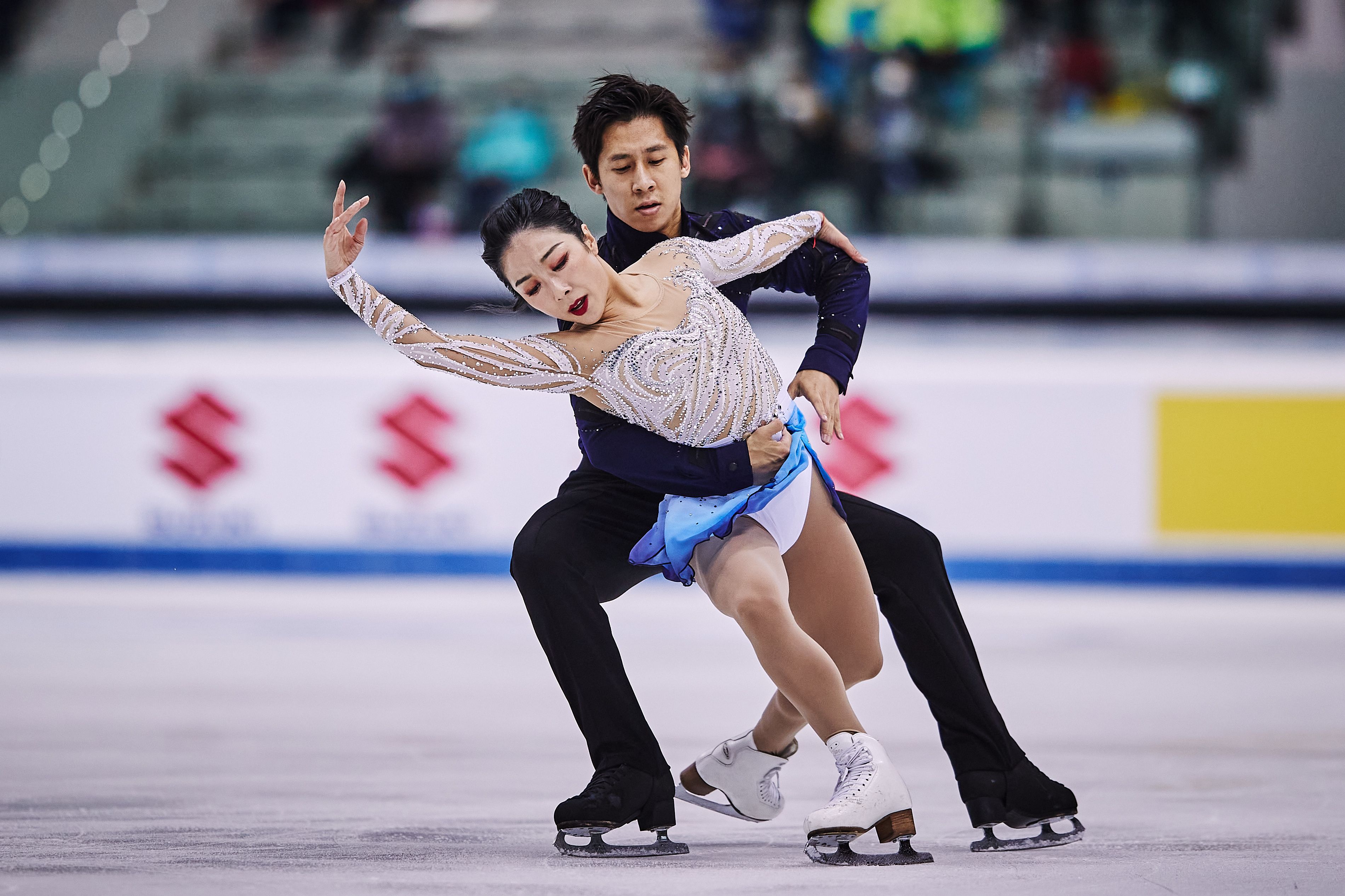 Wenjing Sui and Cong Han of China compete in the Pairs Free Skating during the ISU Grand Prix of Figure Skating Turin at Palavela Arena 