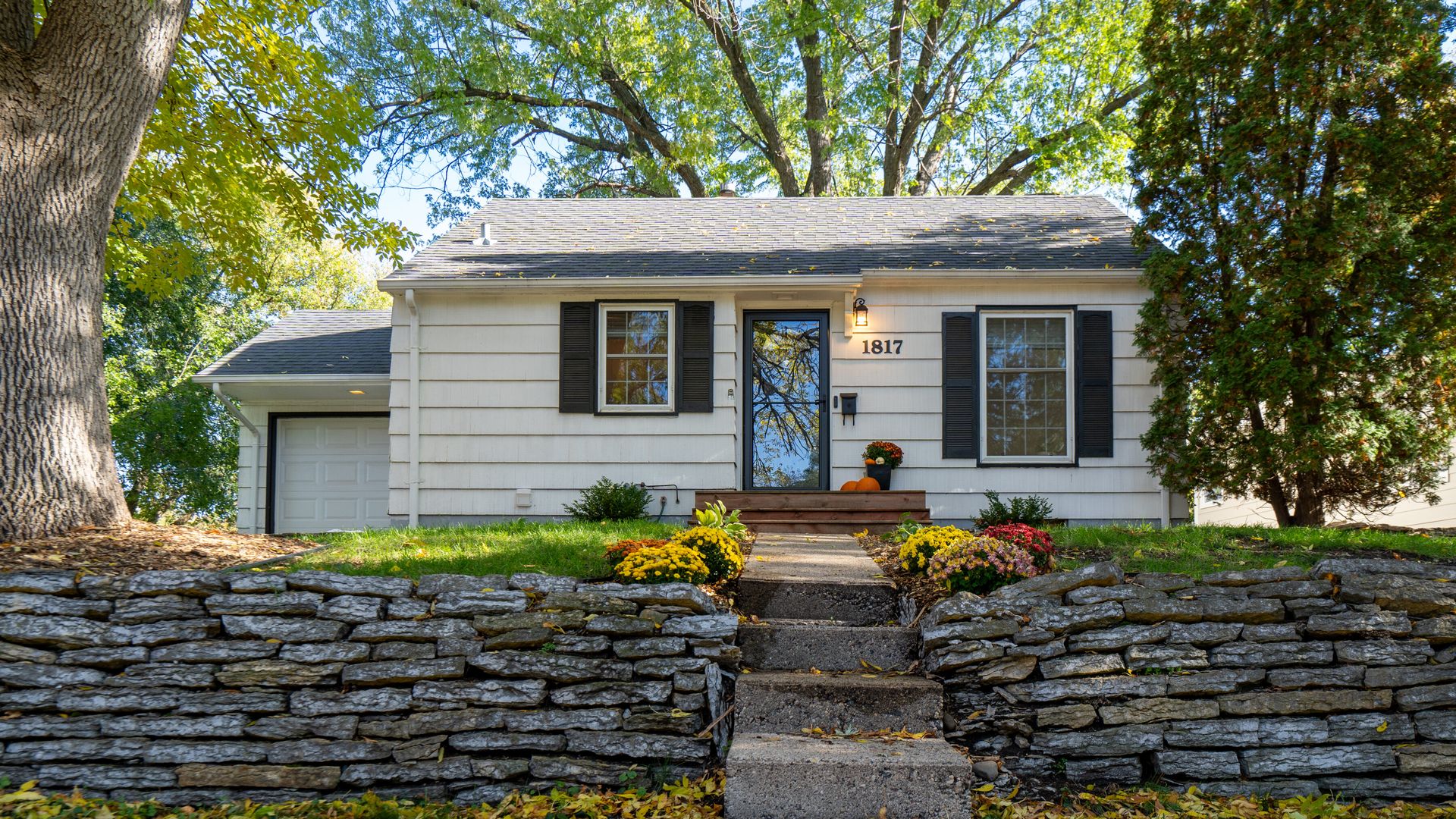 outside of house with stone steps
