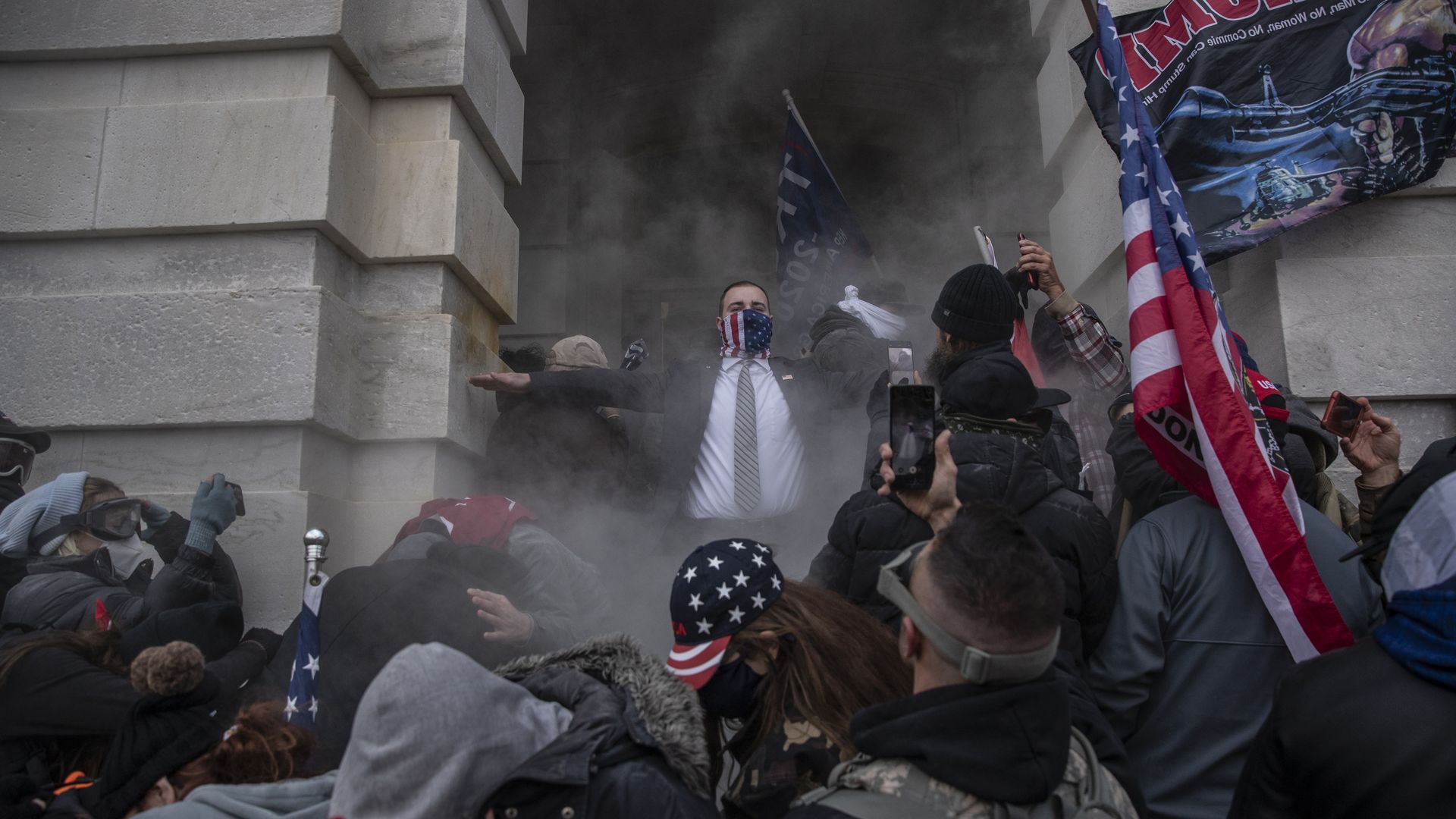 Photo of Trump supporters storming the Capitol