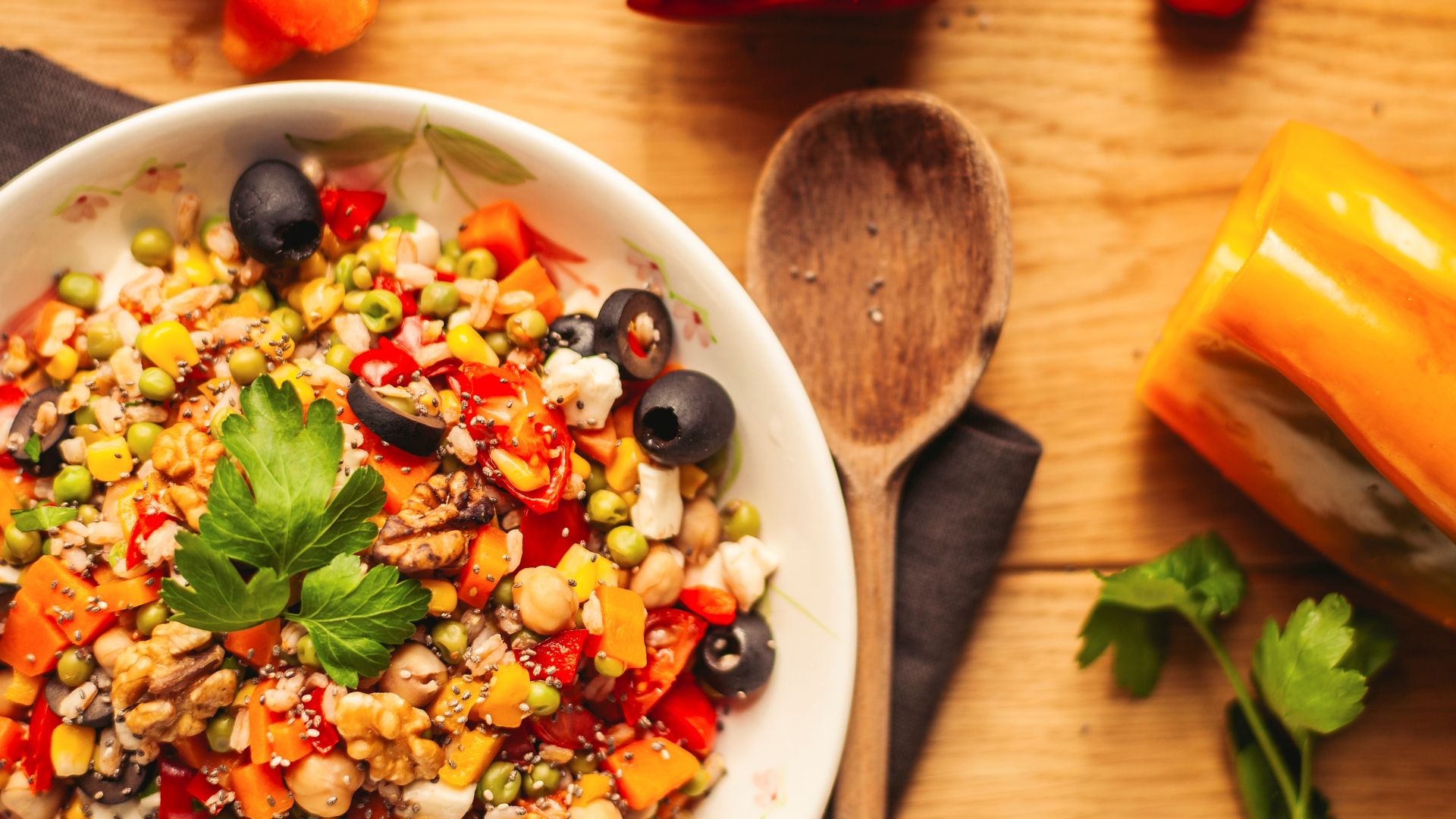 a dish of farro salad