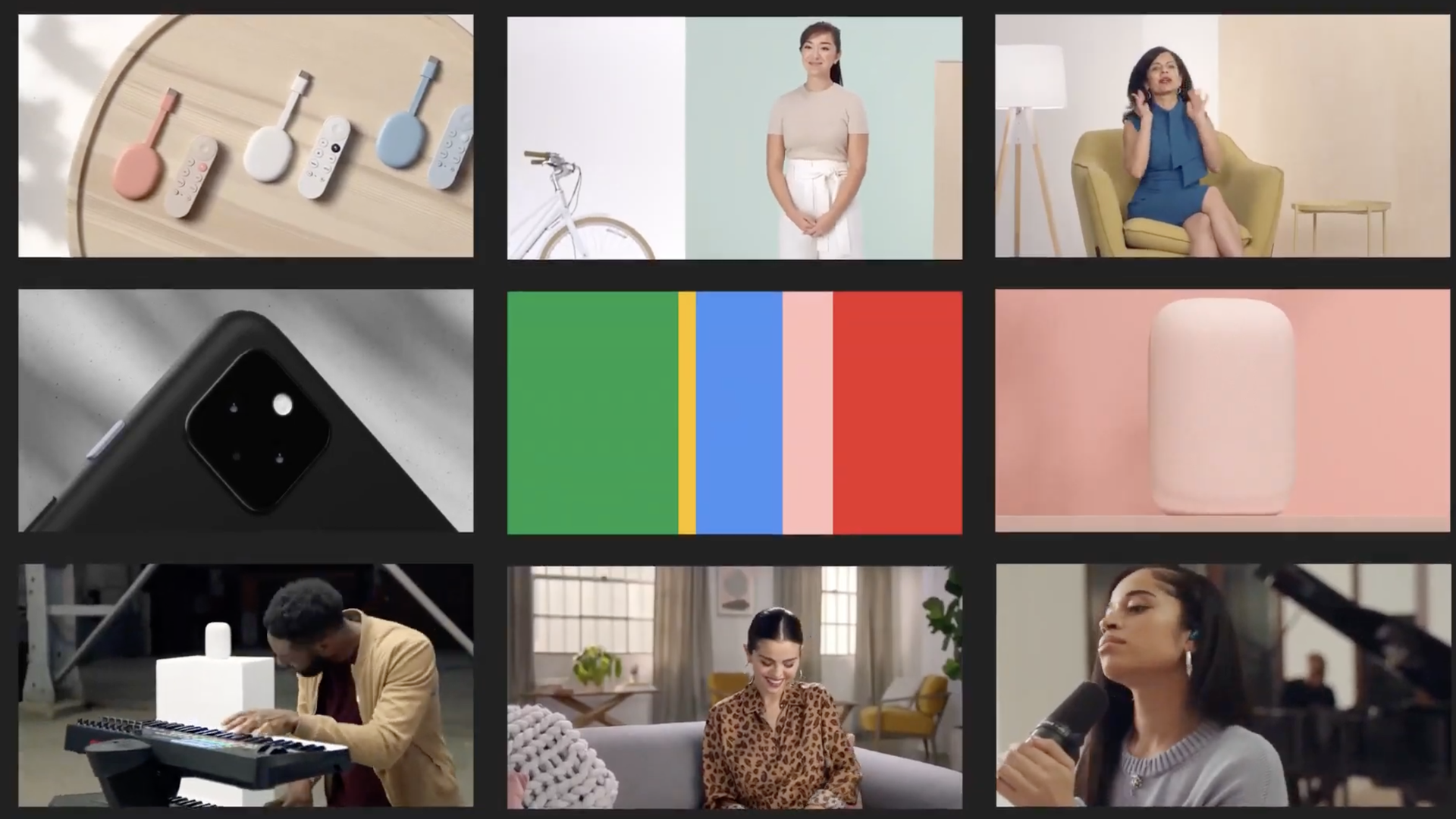 Google's new hardware including the Chromecast with Google TV, Nest Audio and Pixel 5