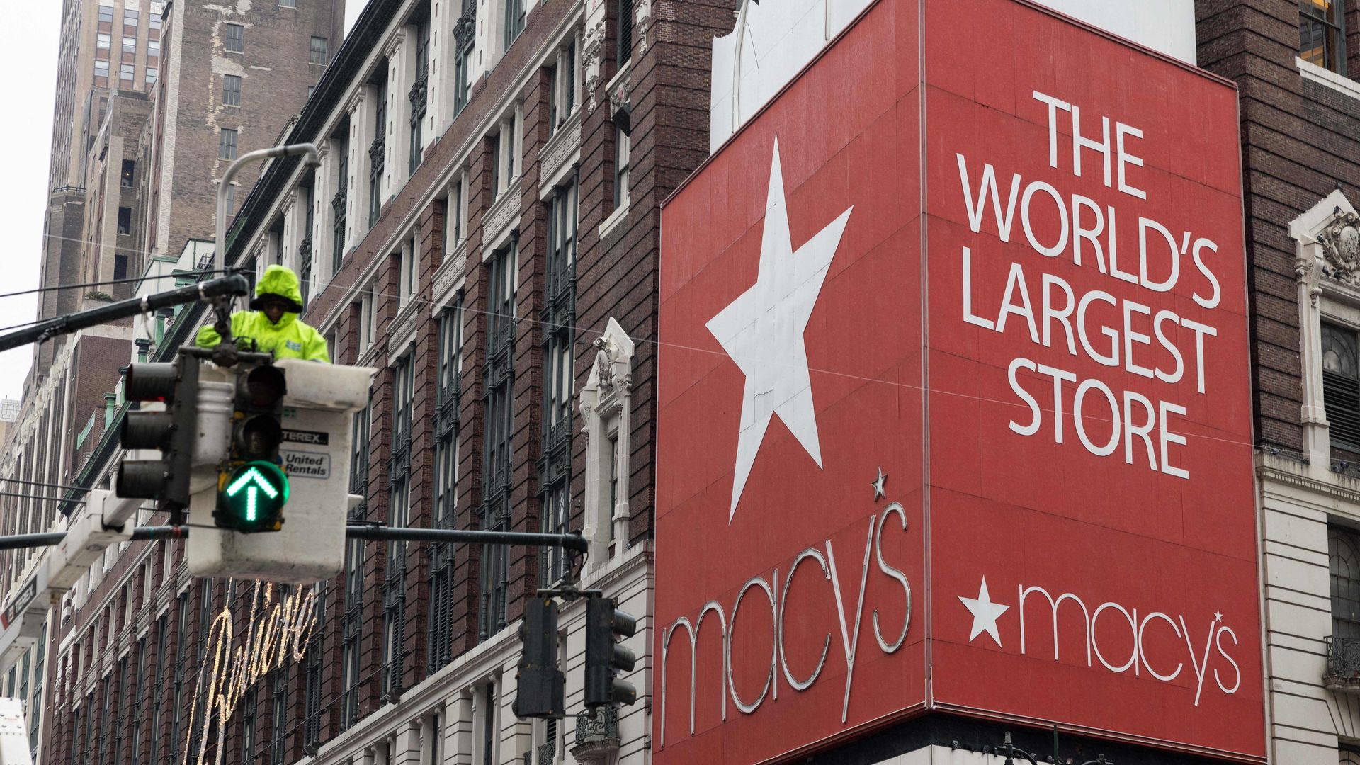 photo of The World's Largest Store billboard on Macy's 34th street
