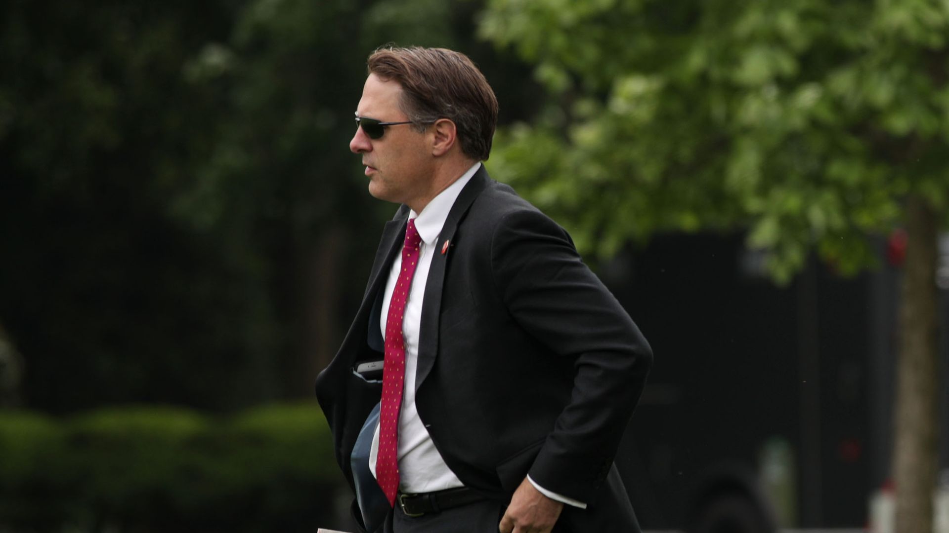 Assistant to the President and Senior Advisor to the Chief of Staff Robert Blairwalks on the South Lawn May 8, 2019 in Washington, DC.