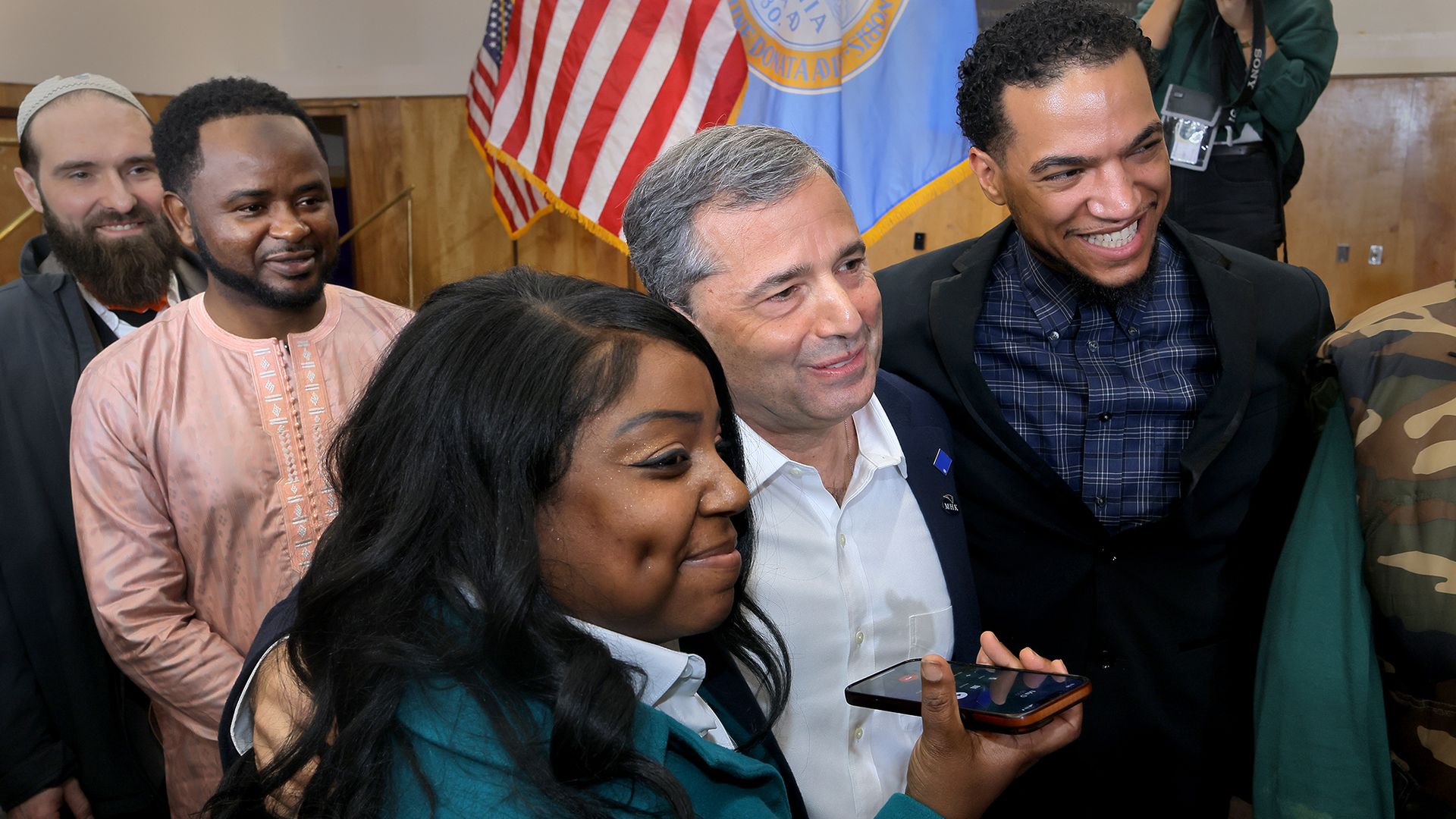 Josh Kraft and supporters