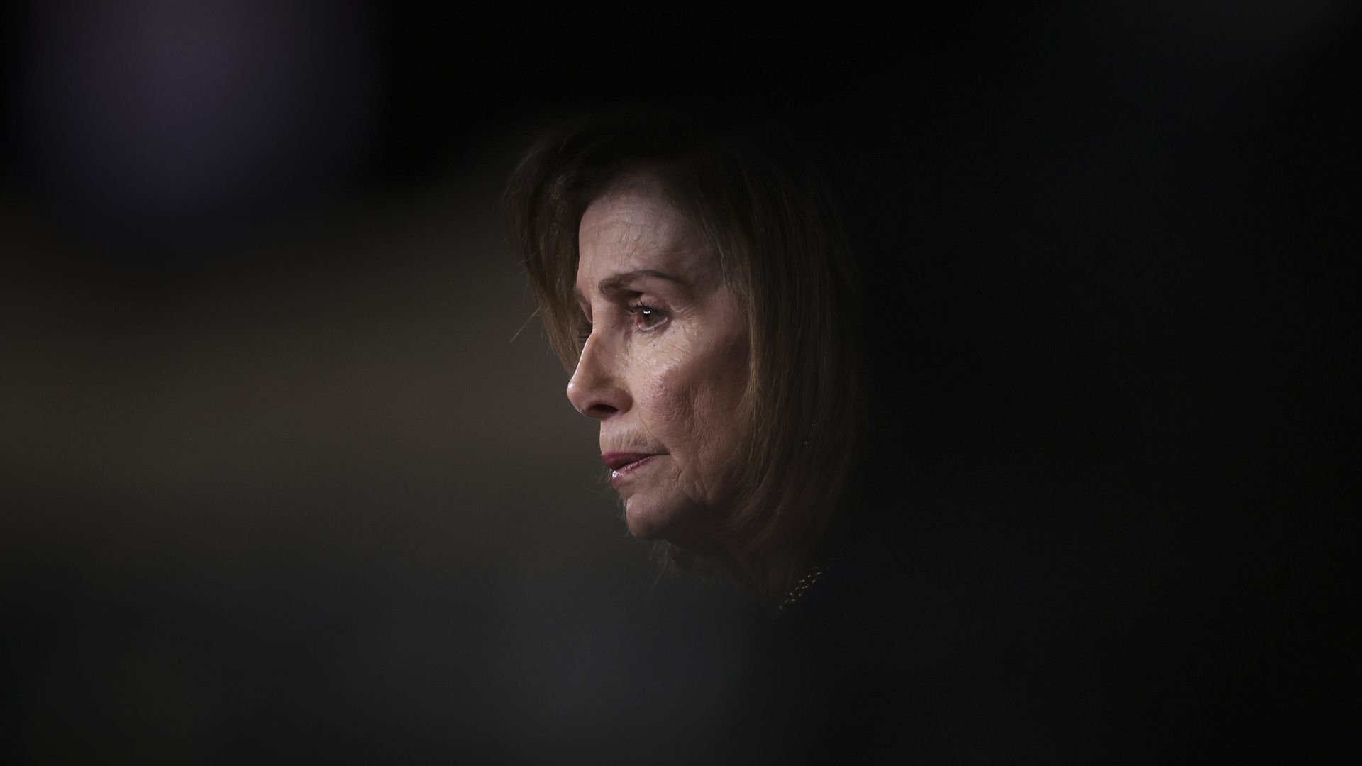 Photo of Nancy Pelosi's side profilie