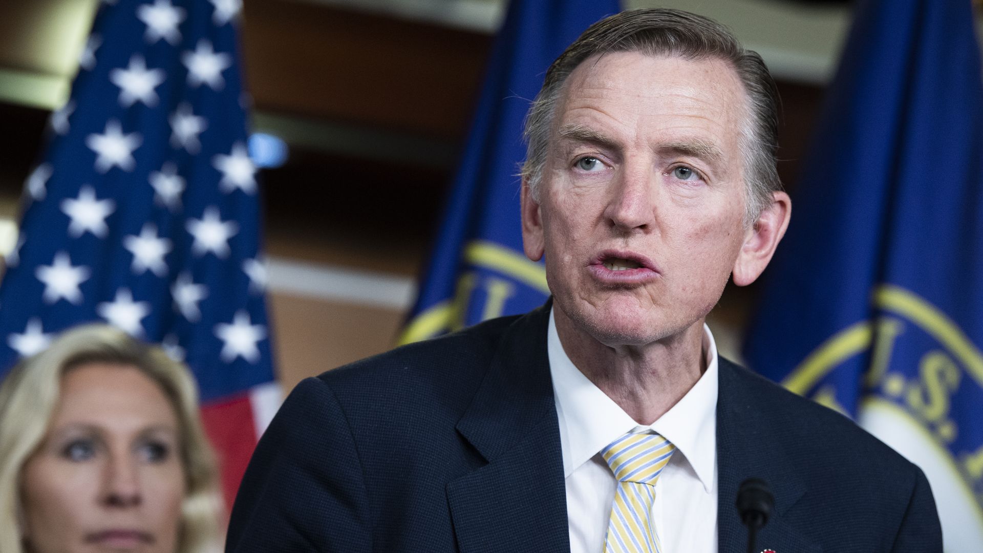 Rep. Paul Gosar (R-Ariz.) at the Capitol on June 15, 2021. Photo: Tom Williams/CQ-Roll Call, Inc via Getty Images