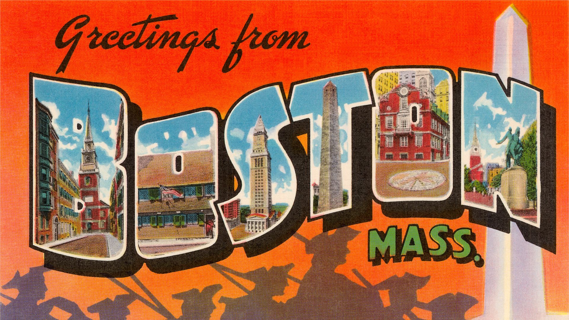 boston vintage postcard