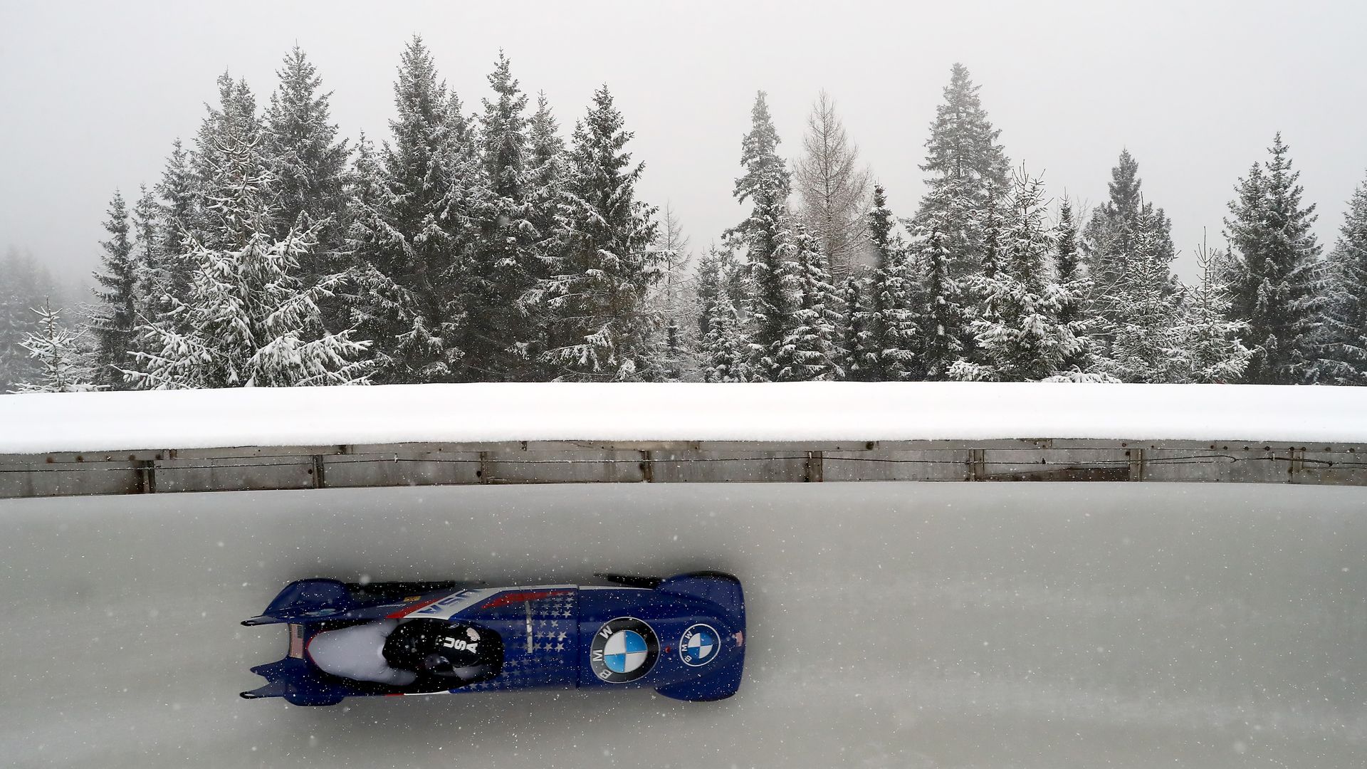 Elana Meyers Taylor and Sylvia Hoffman of the United States compete during the IBSF World Championships 2021.