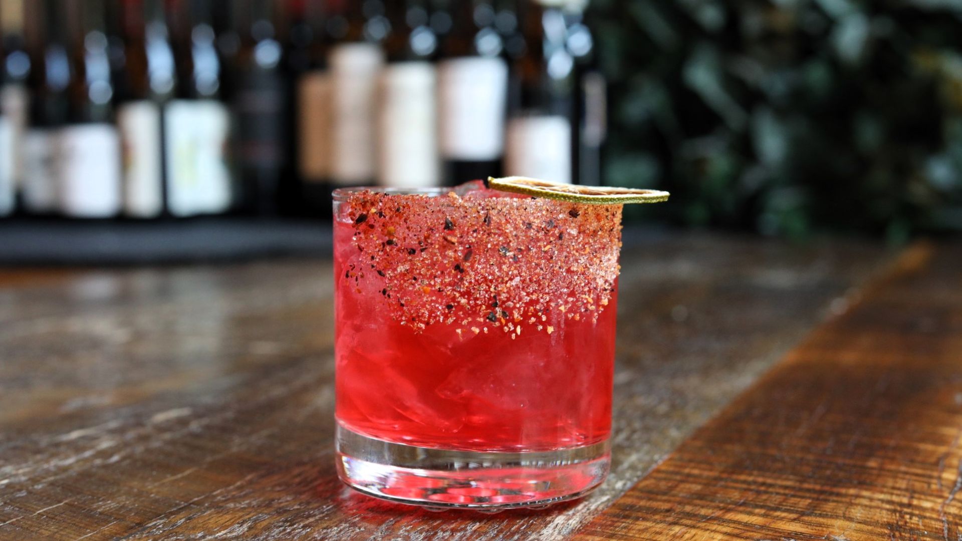A photo of a drink on a counter.