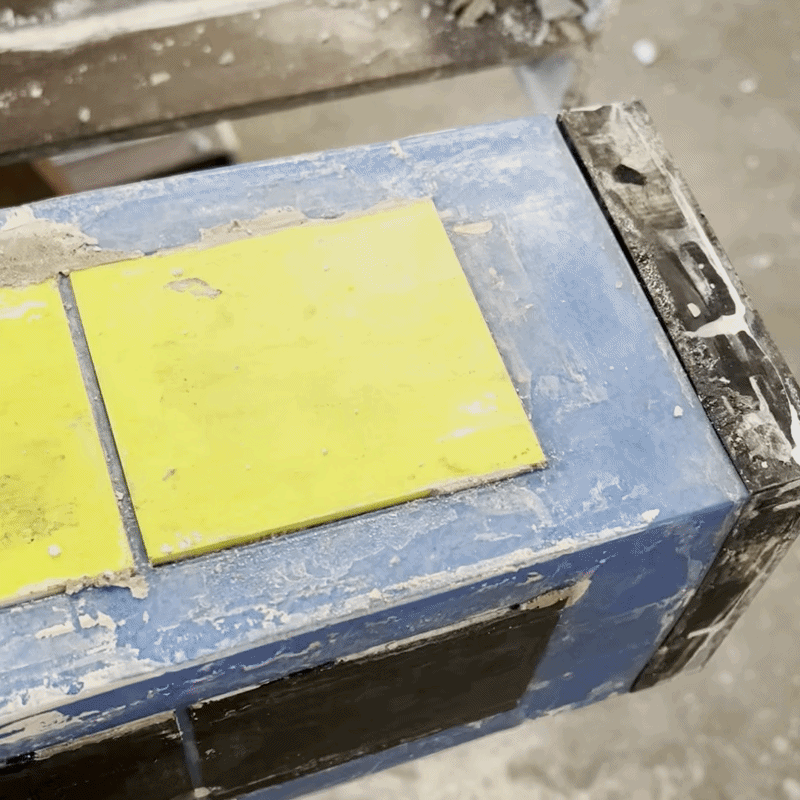 Revealing the letters underneath a mold