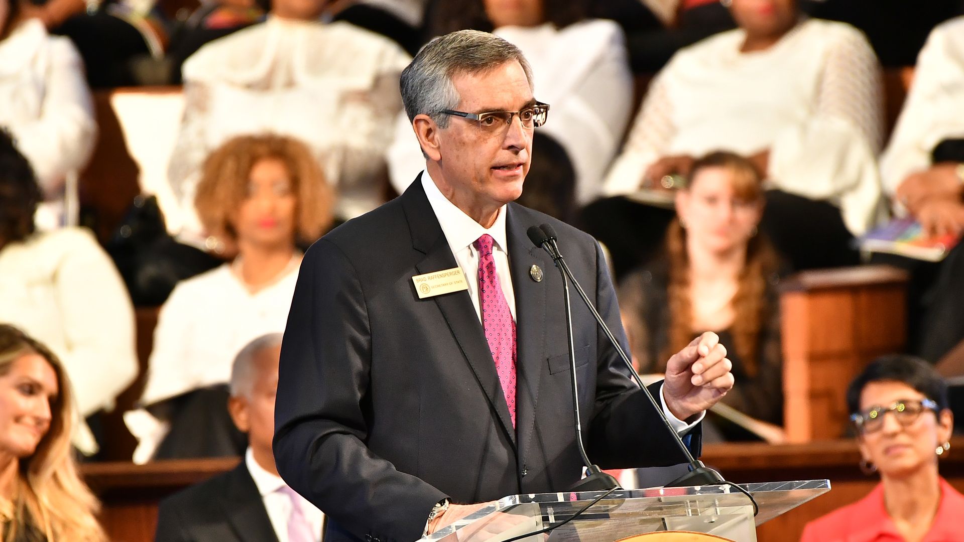 Photo of Brad Raffensperger speaking at an event