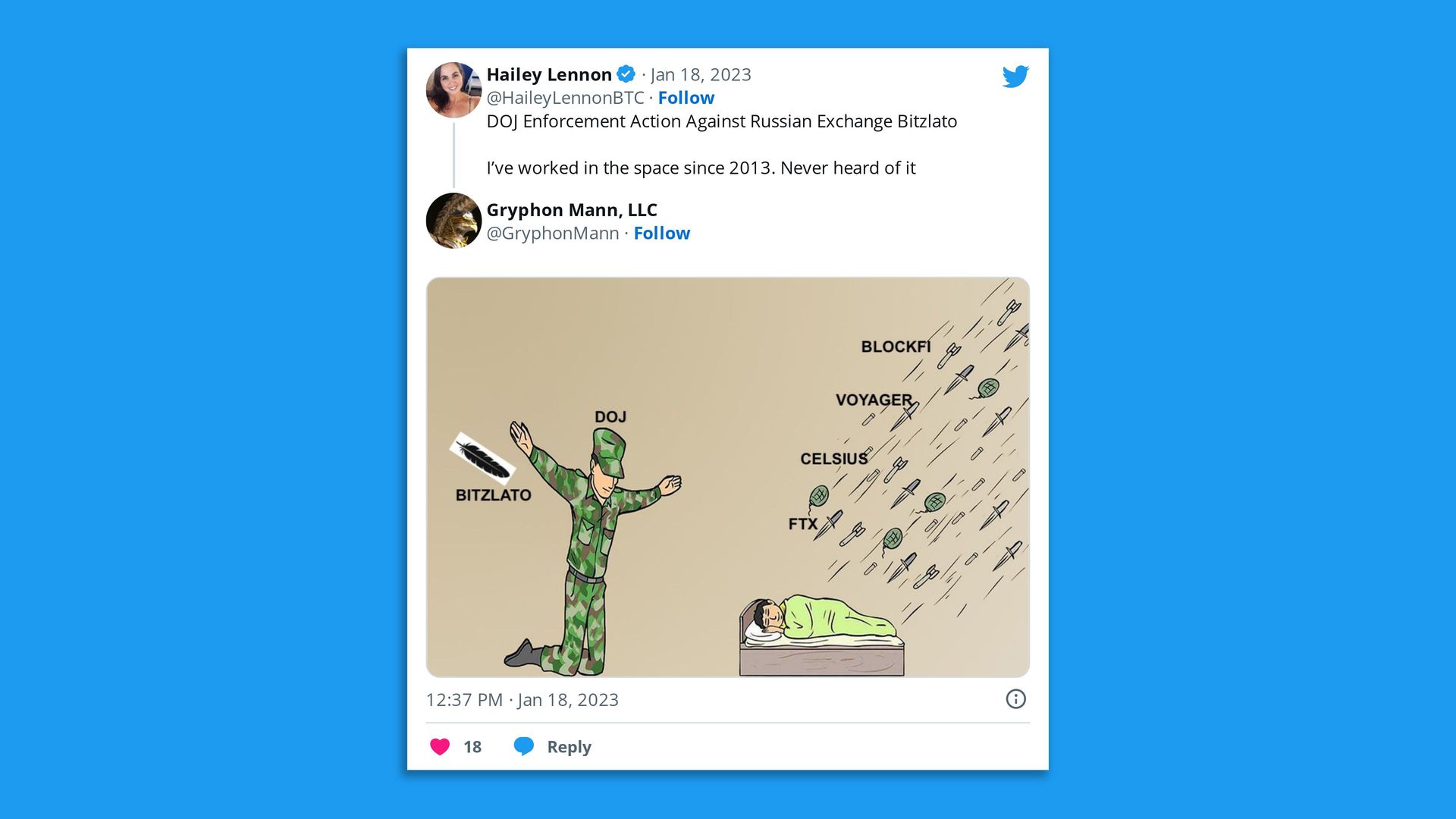 A meme about the DOJ protecting users