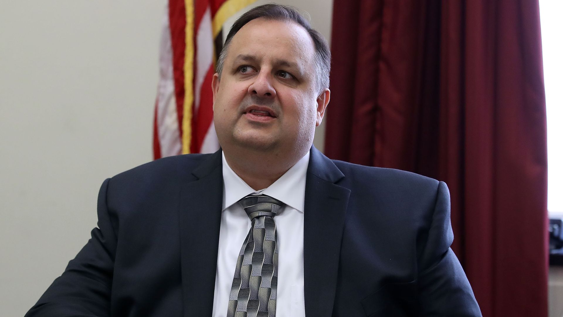 Ethics expert Walter Schaub is seen speaking.