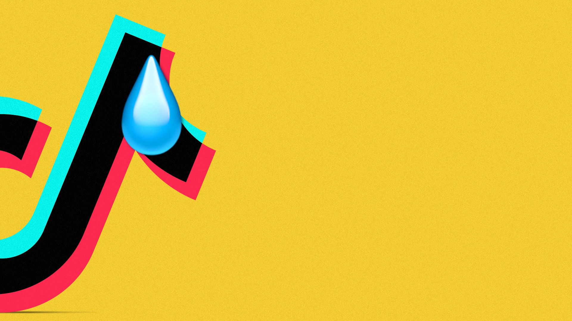 Illustration of a sweating TikTok logo.