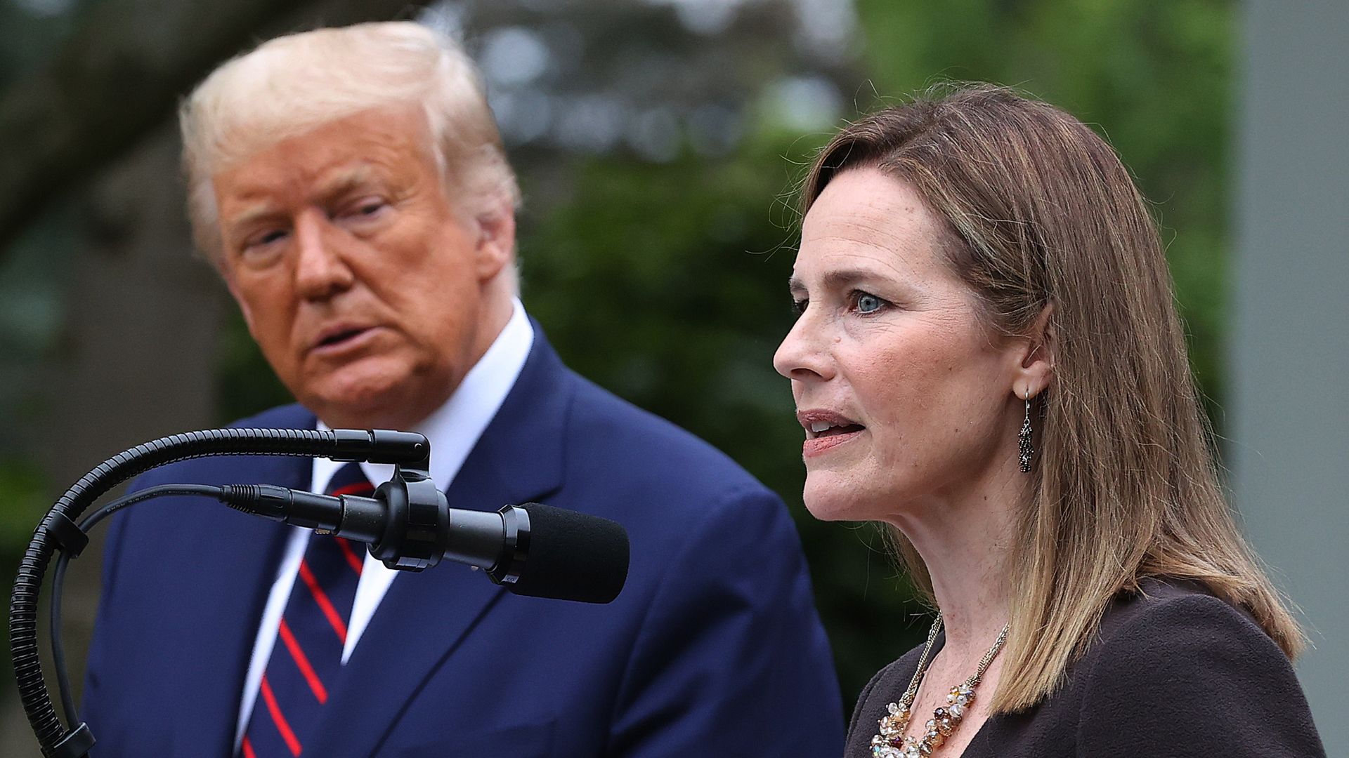 Supreme Court nominee Amy Coney Barrett and President Trump