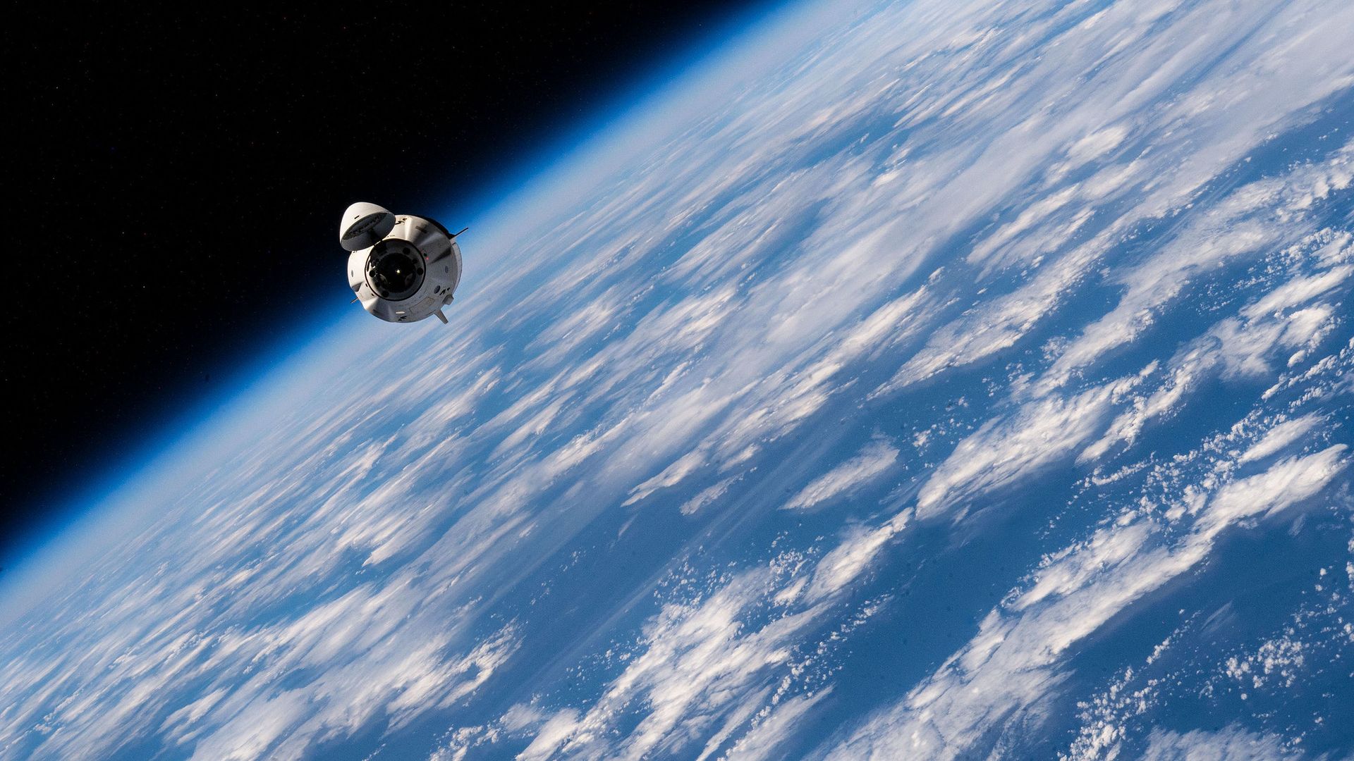 SpaceX Crew Dragon spacecraft above Earth in 2021. Credit: SpaceX