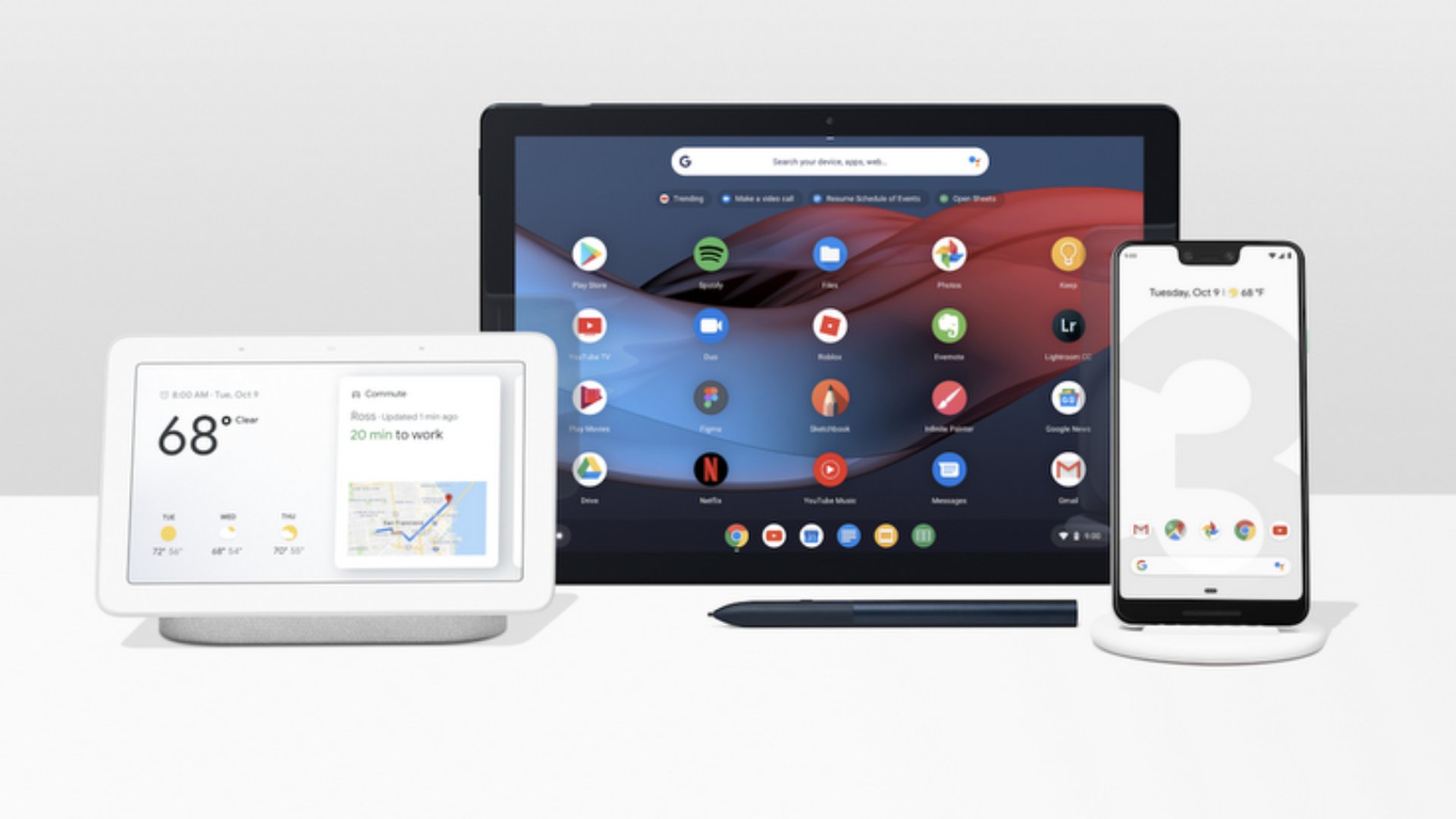 Google's new hardware lineup: Pixel 3, Google Home Hub, Pixel Slate