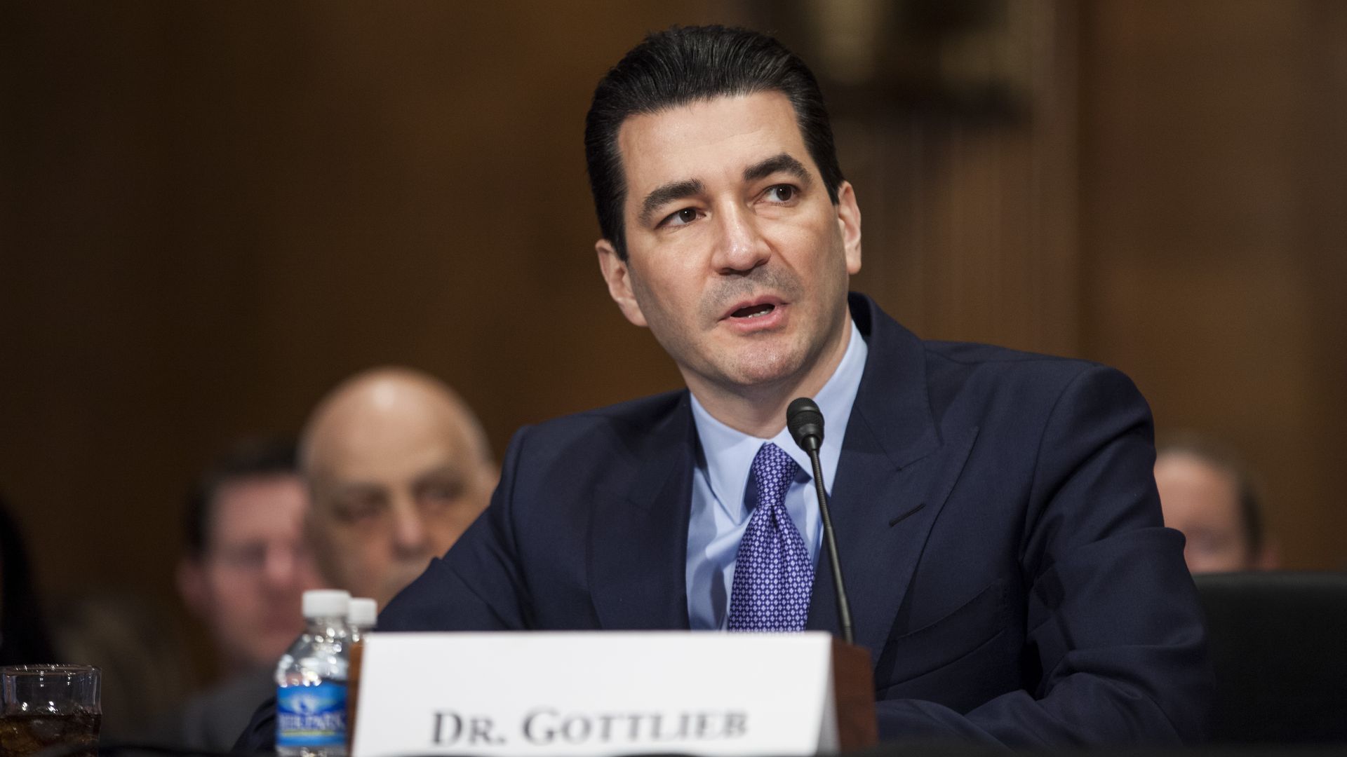Scott Gottlieb in a suit at a senate hearing.