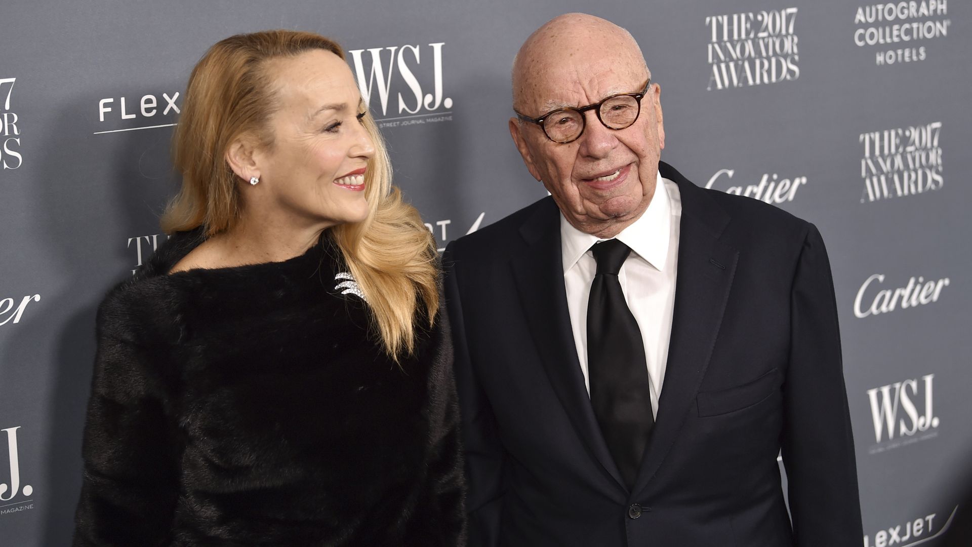Fox News chairman and CEO Rupert Murdoch and wife Jerry Hall.