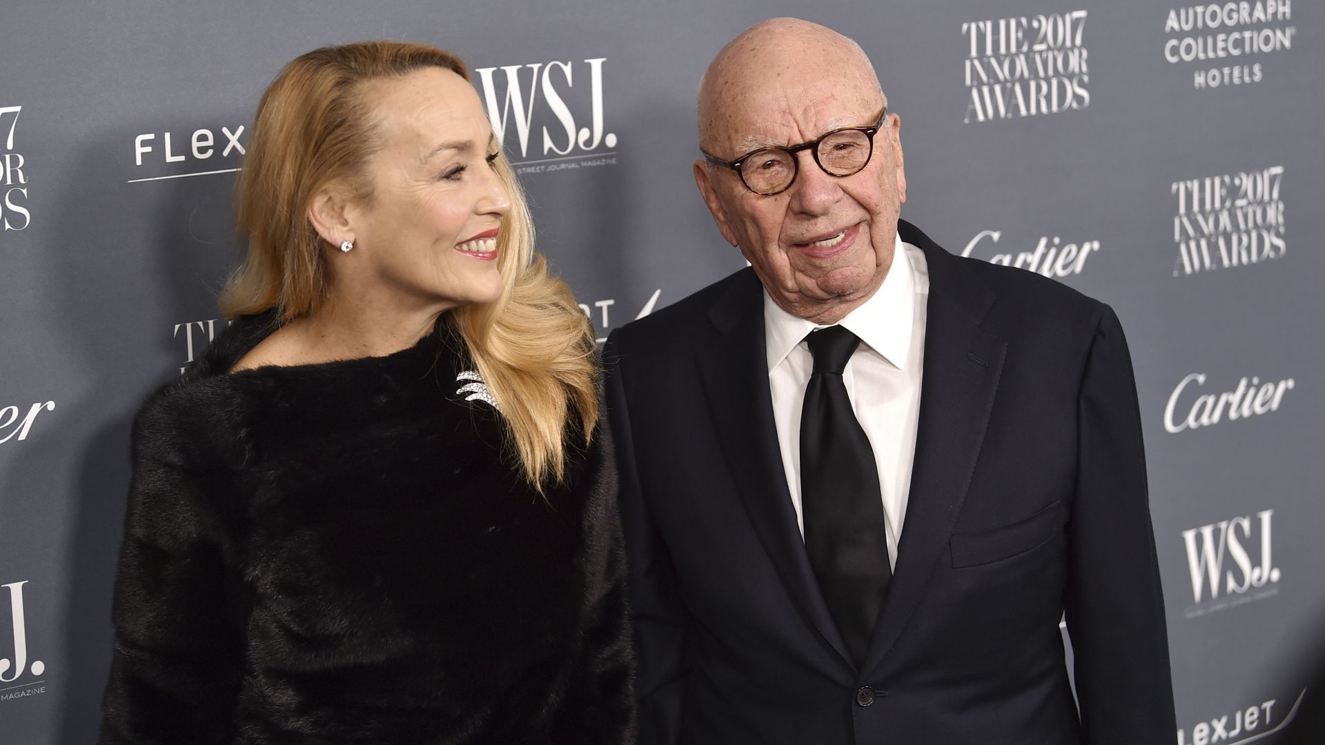 Fox News chairman and CEO Rupert Murdoch and wife Jerry Hall.