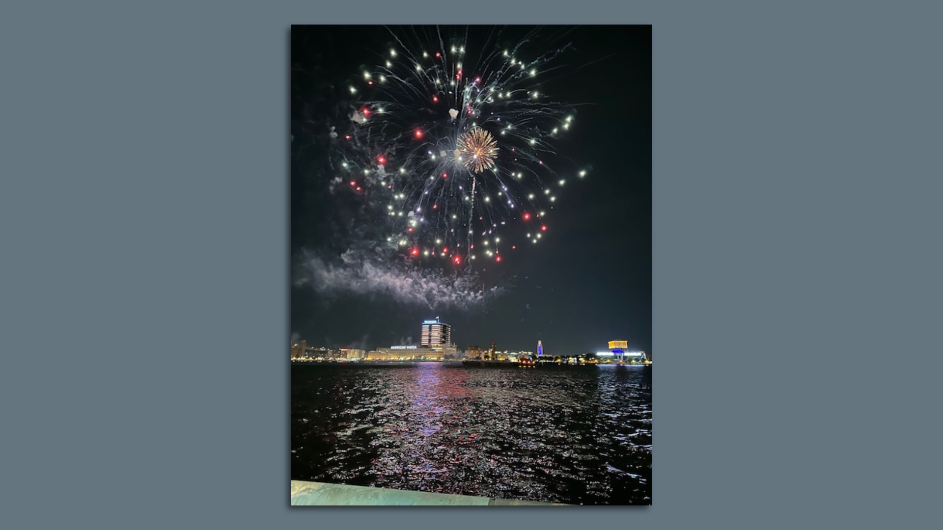 Memorial Day fireworks over the Delaware River.