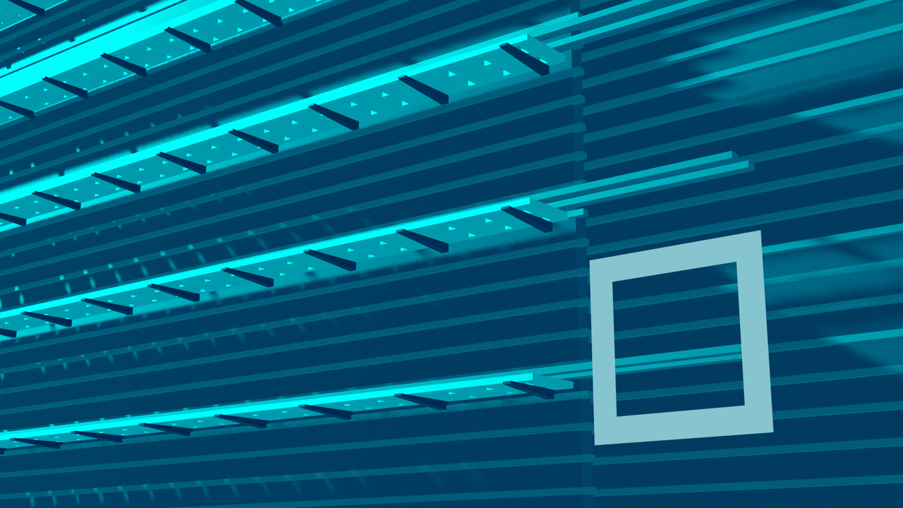 Illustration of a check mark being drawn in front of the Seattle City Hall facade in the colors of the city flag.