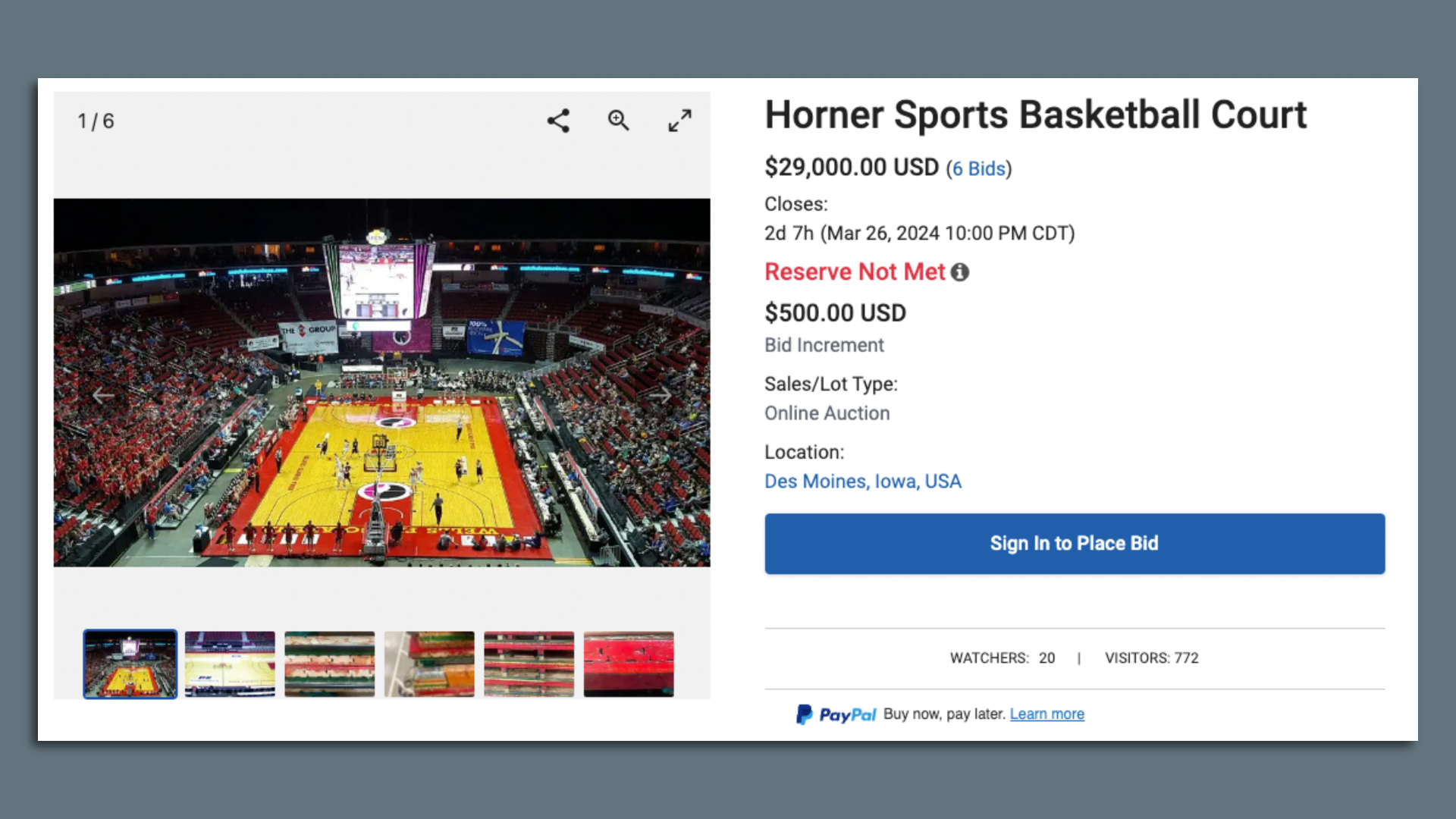 A photo of a basketall court.