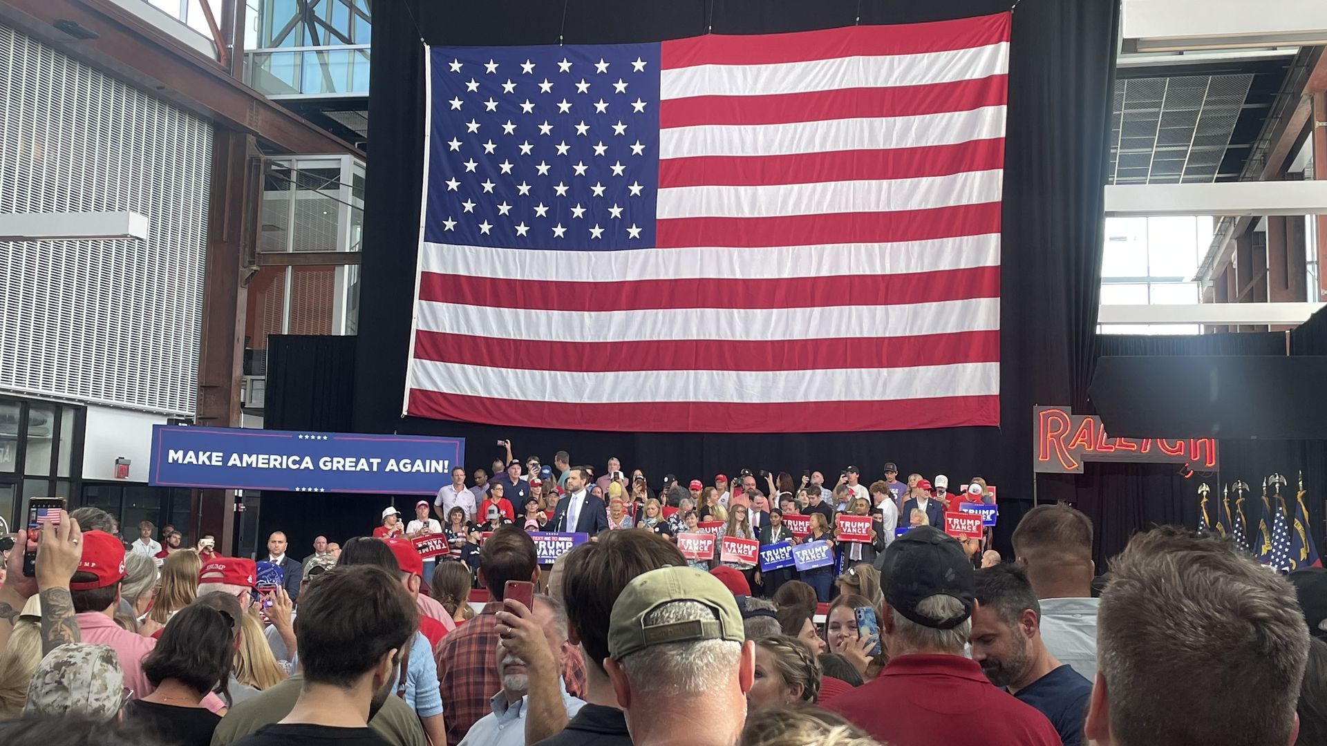 VP candidate JD Vance in Raleigh North Carolina
