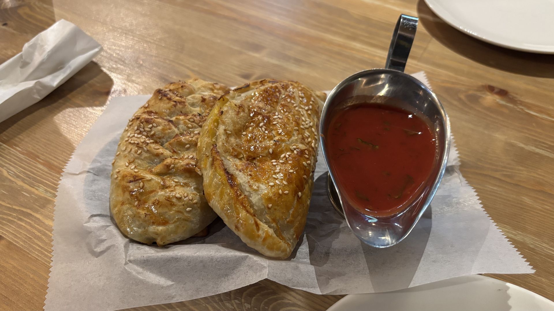 Samsa pastries at Chaykhana in Pittsburgh's West End beckon you with their flaky and buttery crusts 