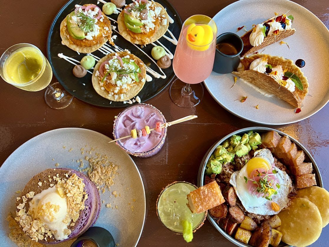 aerial view of brunch