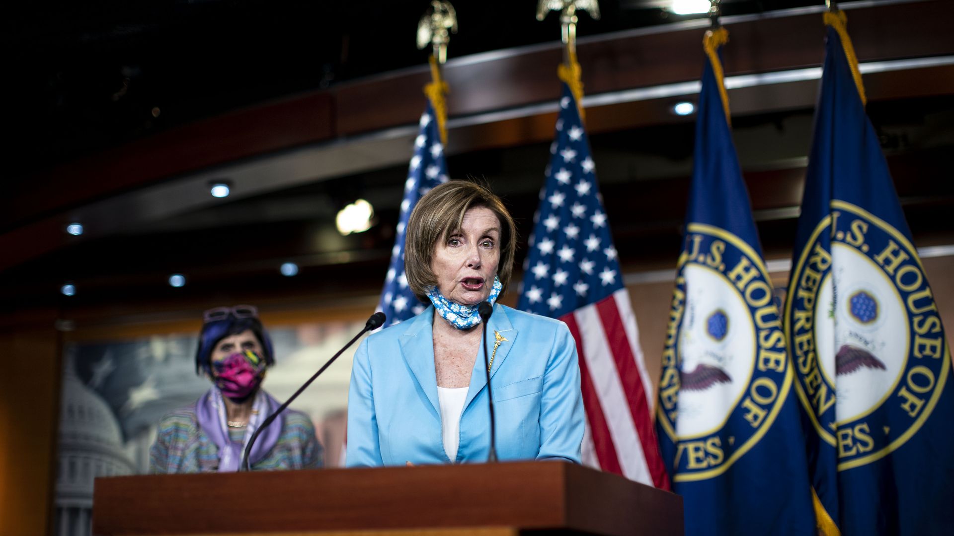 U.S. House Speaker Nancy Pelosi, a Democrat from California, speaks during a news conference at the U.S. Capitol.