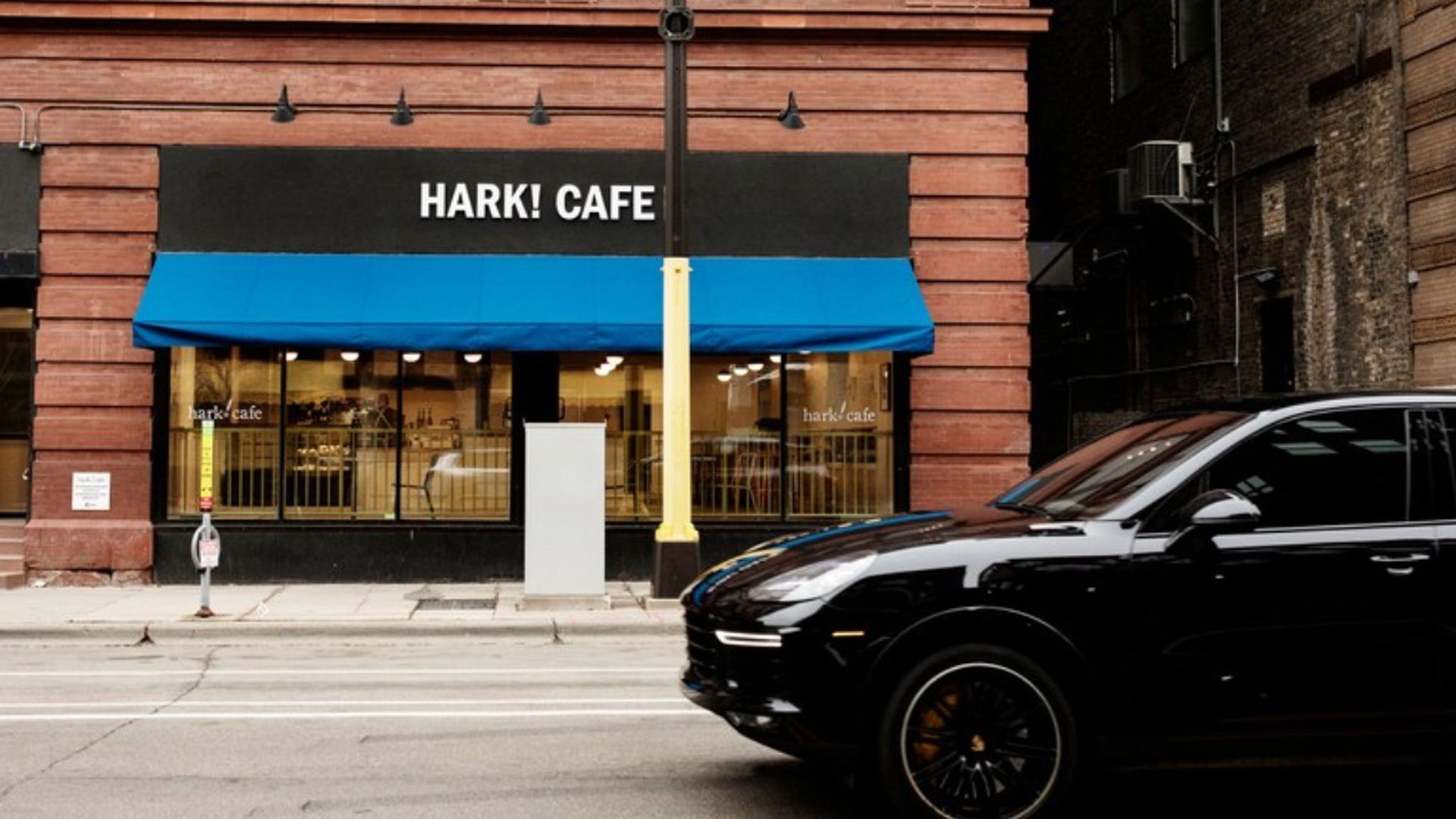 The exterior of Hark! Cafe in Minneapolis.