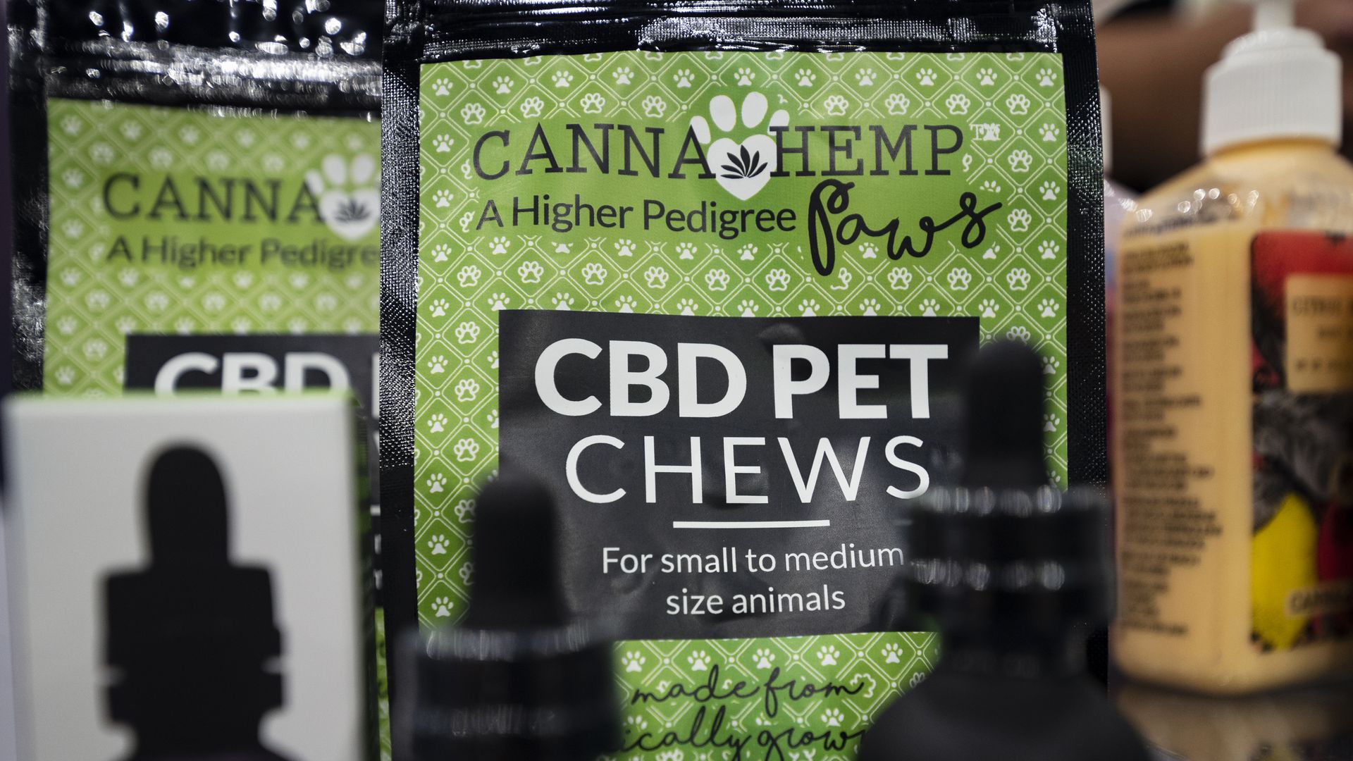 This is an image of a product called CBD Pet Chews. 