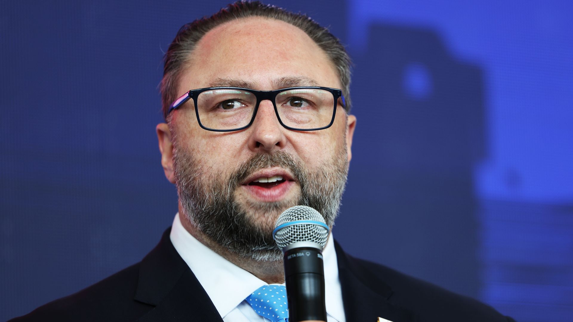 Jason Miller, senior advisor to the 2024 Trump campaign, speaking in Milwaukee, Wisconsin, in July 2024.