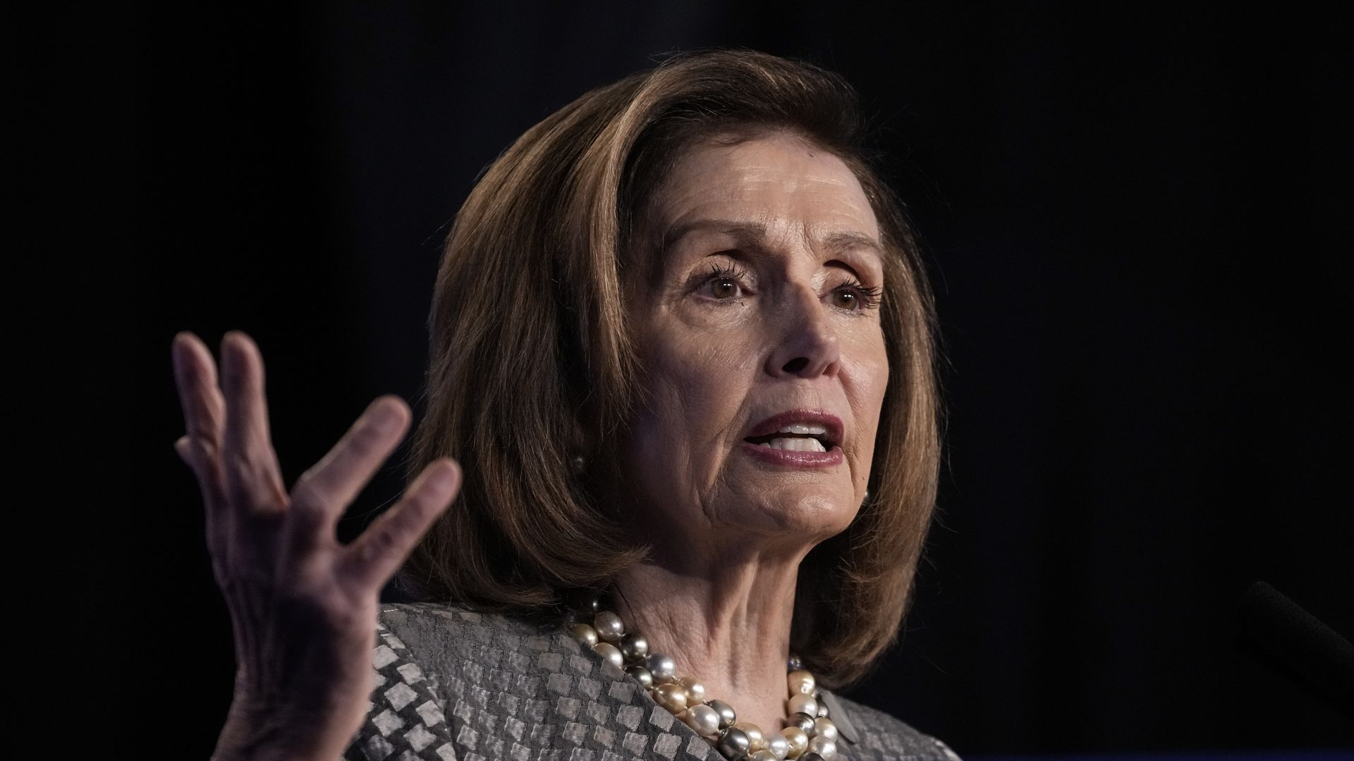 House Speaker Nancy Pelosi (D-Calif.) speaking in Washington, D.C., on April 5.