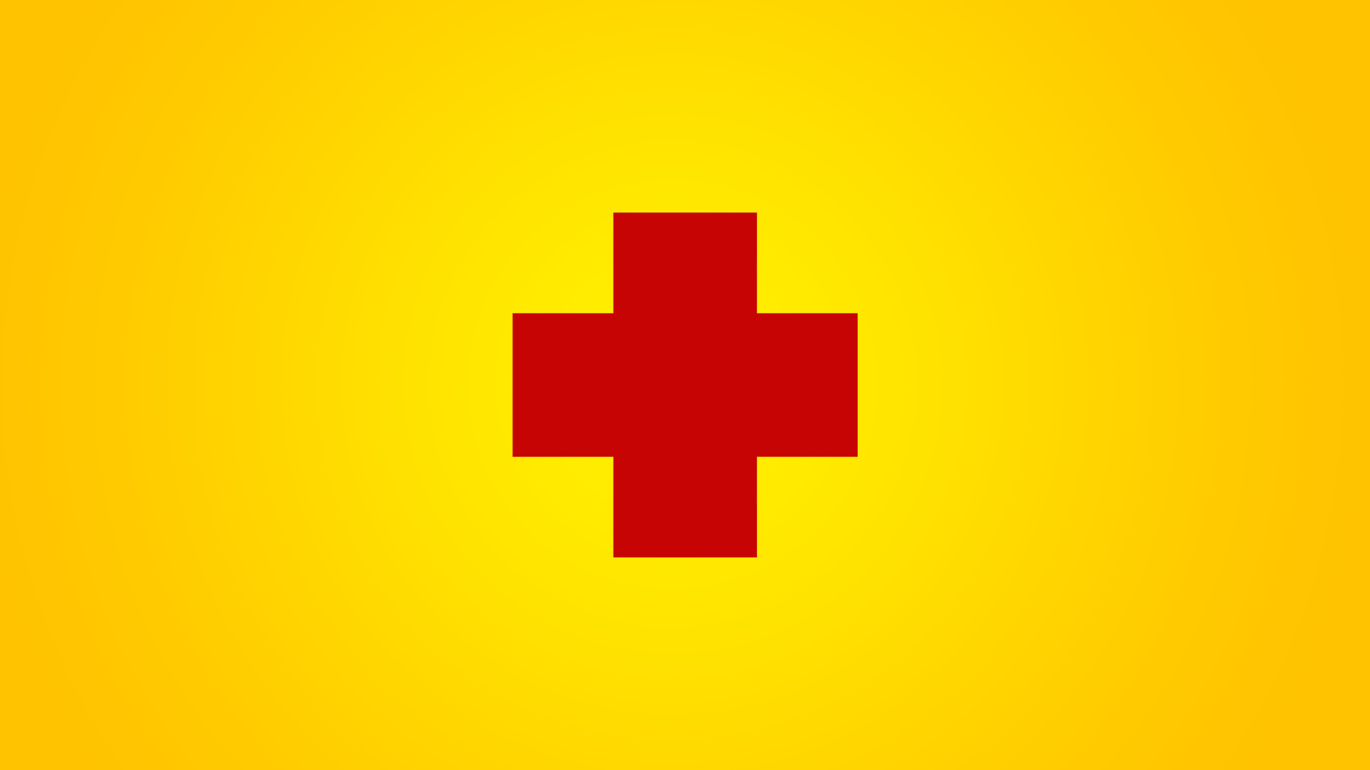 Illustration of a red cross spinning to reveal money 