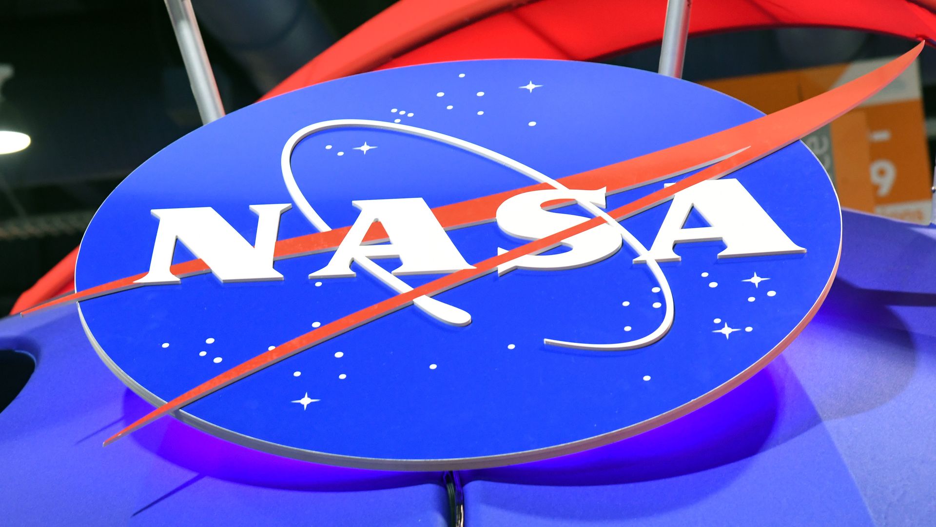 In this image, the NASA logo is displayed