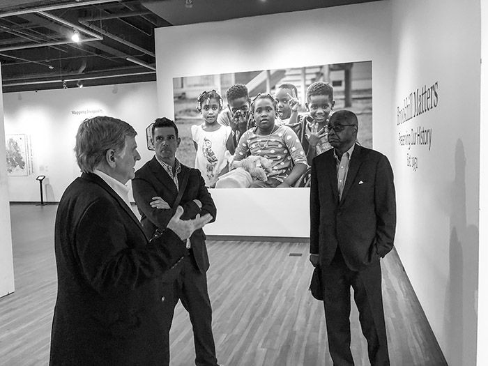 Tom Hendrickson and Tracy Russ and Stanley Watkins at Welcome to Brookhill