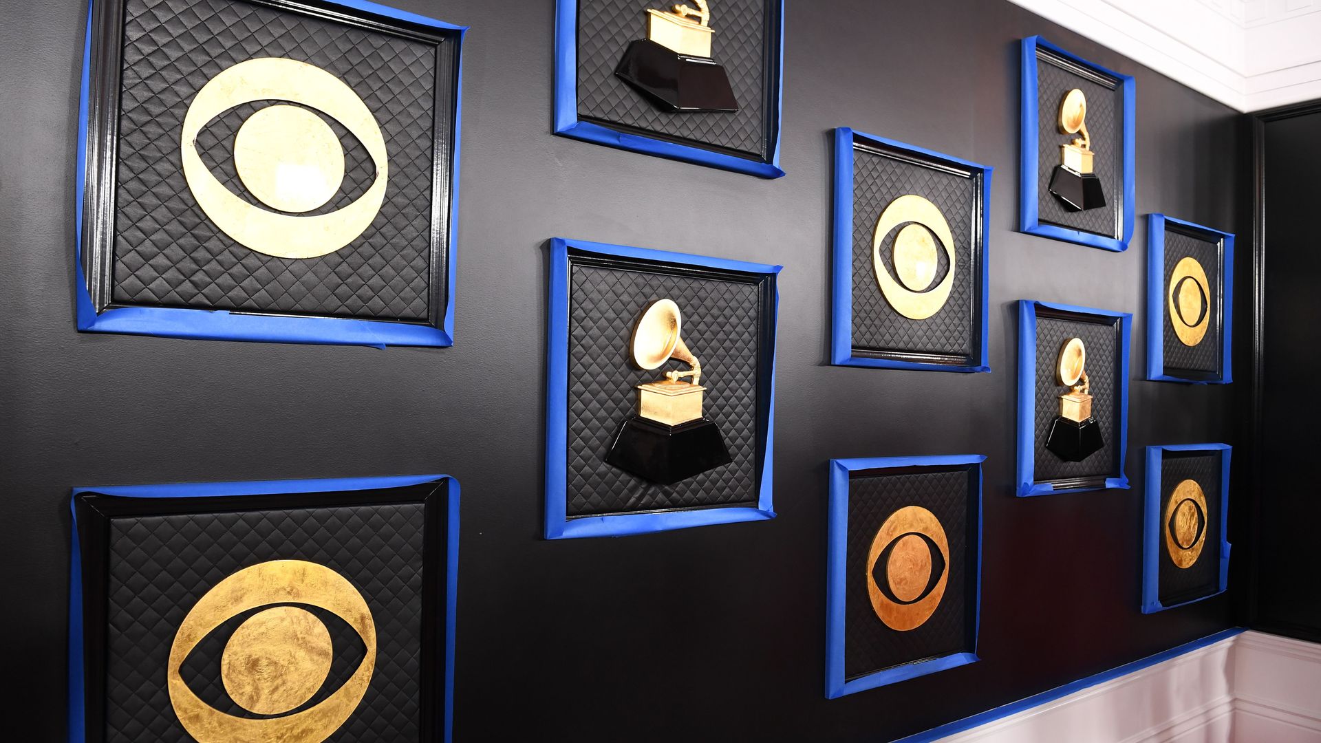 The Grammy Awards logos backdrop