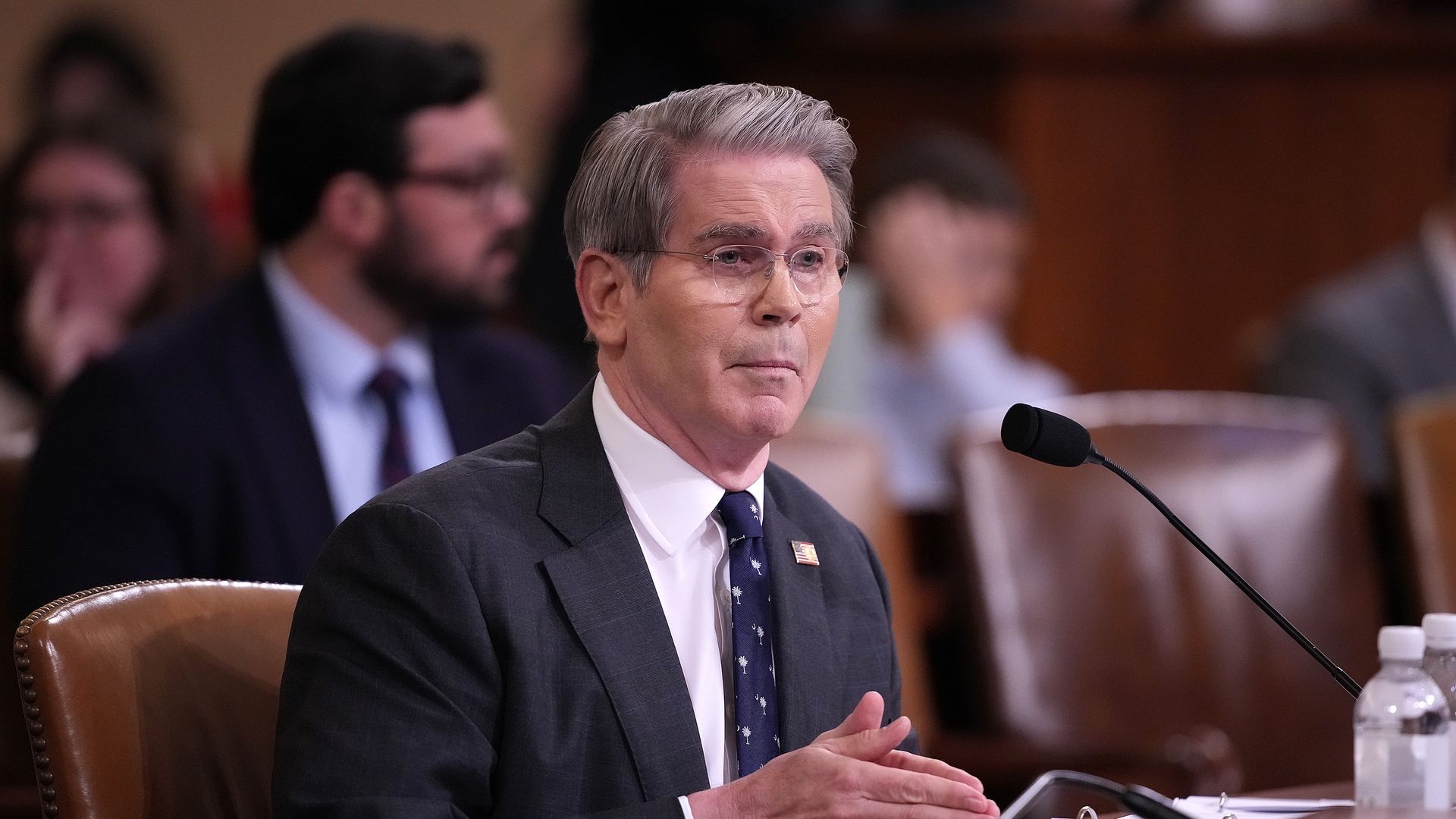 Treasury Secretary Scott Bessent testifying before Congress. 