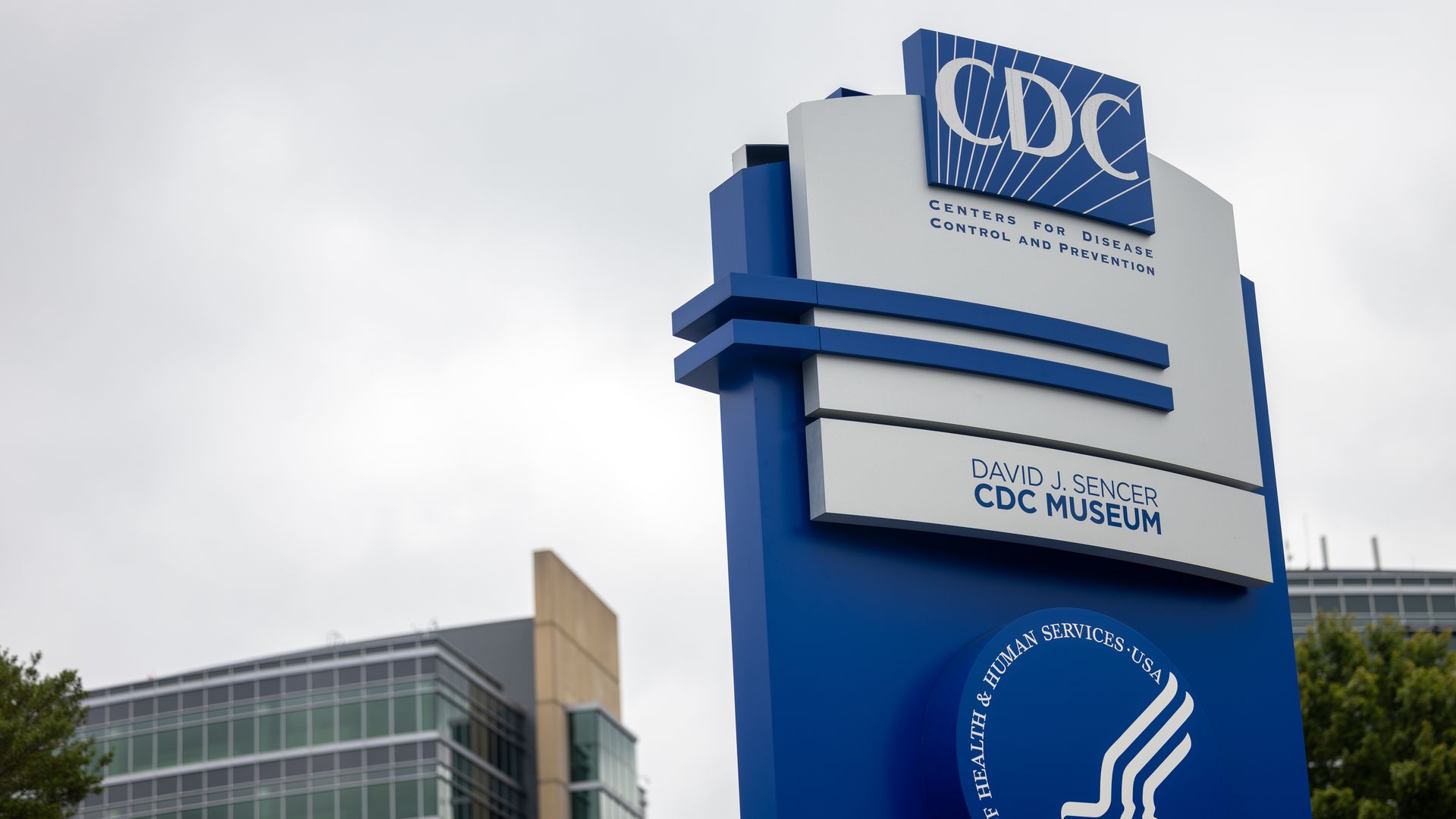 Photo of the CDC sign at the entrance to its headquarters