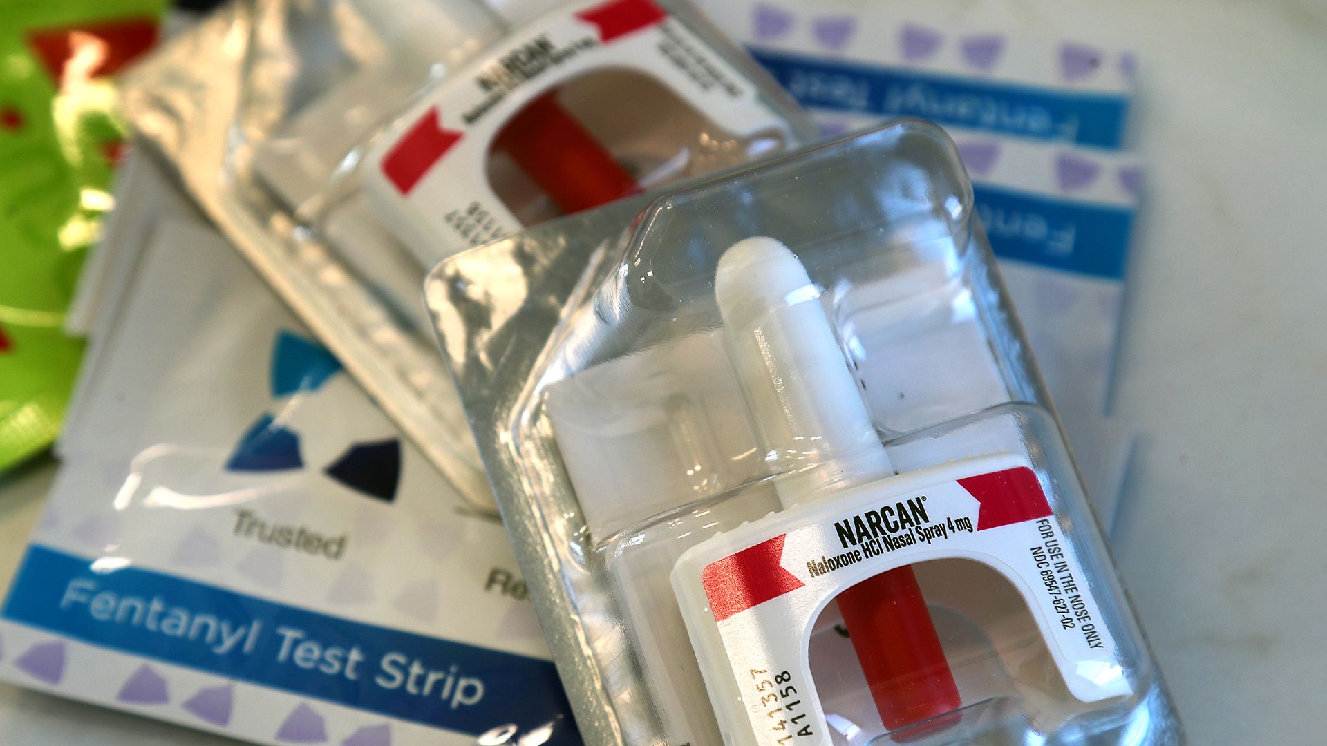 Narcan and fentanyl test strips