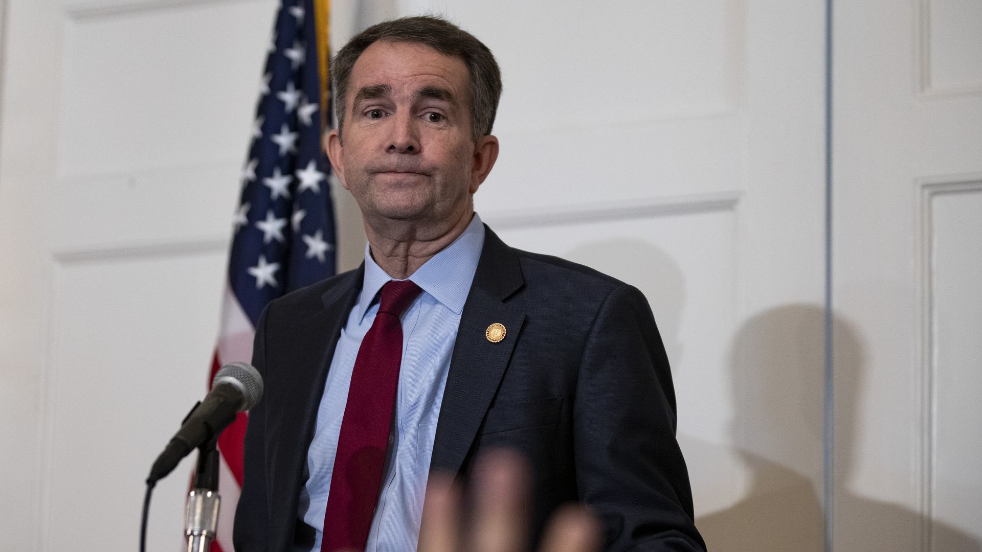 Ralph Northam looks mad.