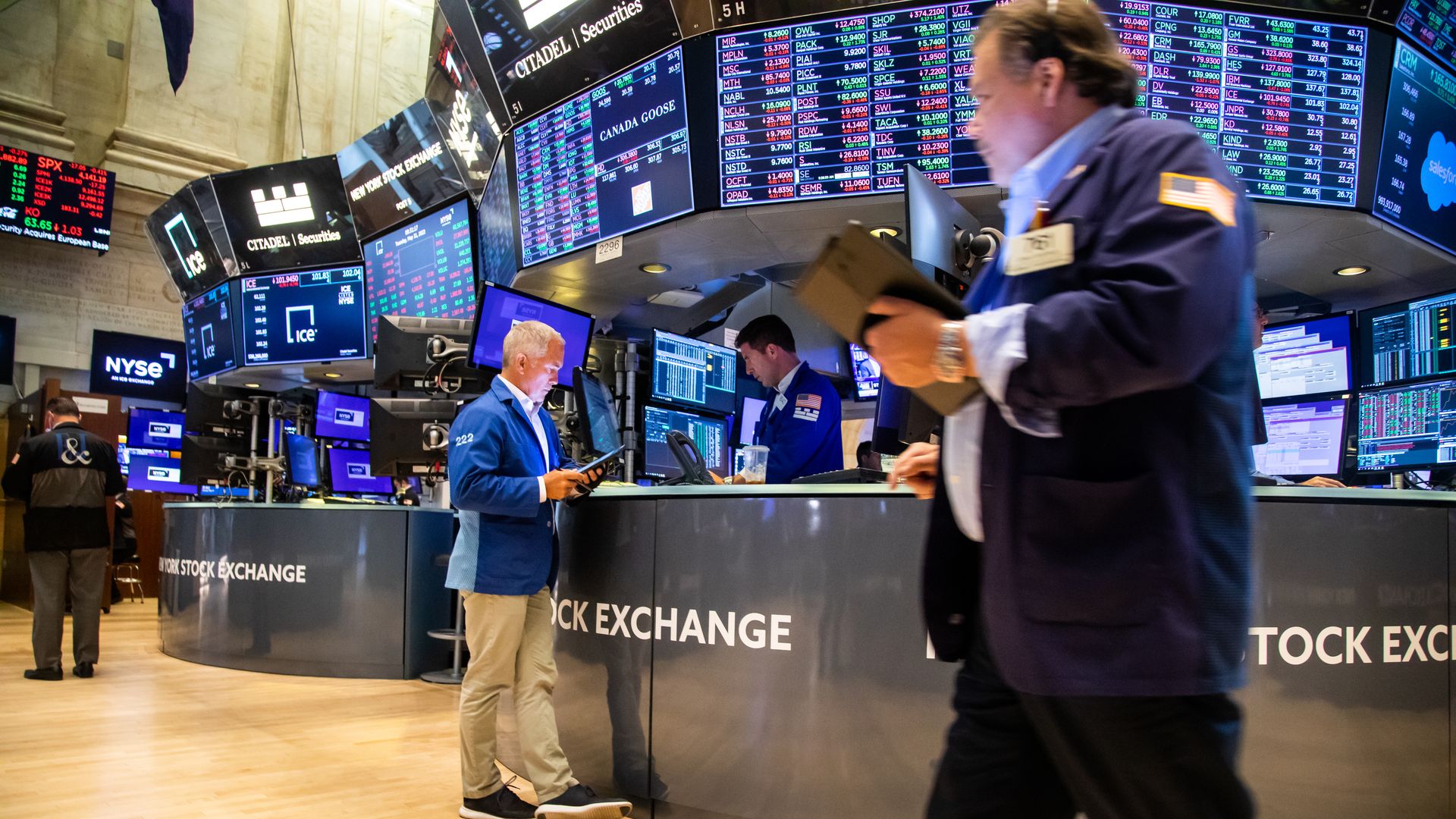 NYSE floor.