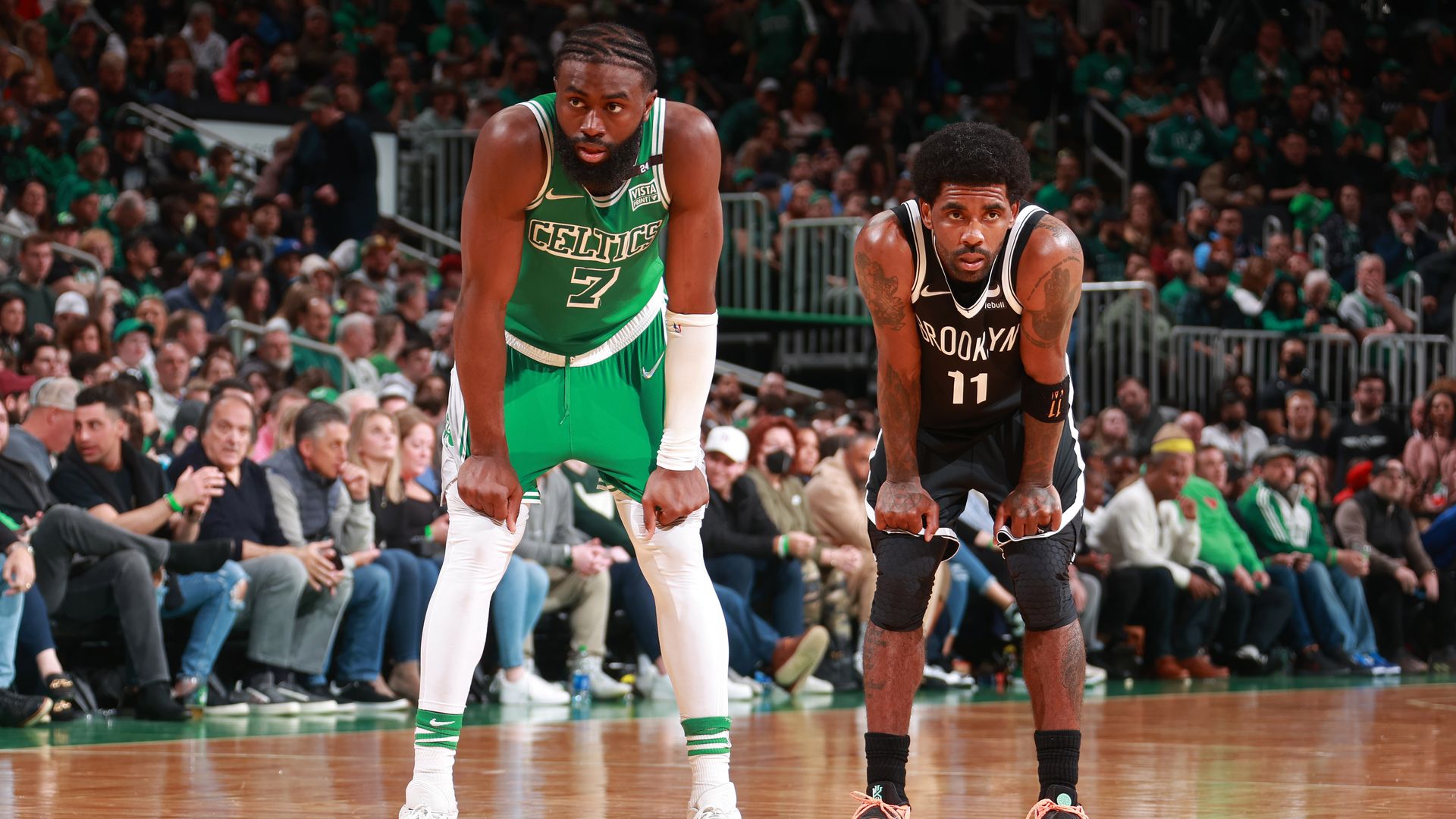 Kyrie Irving and Jaylen Brown
