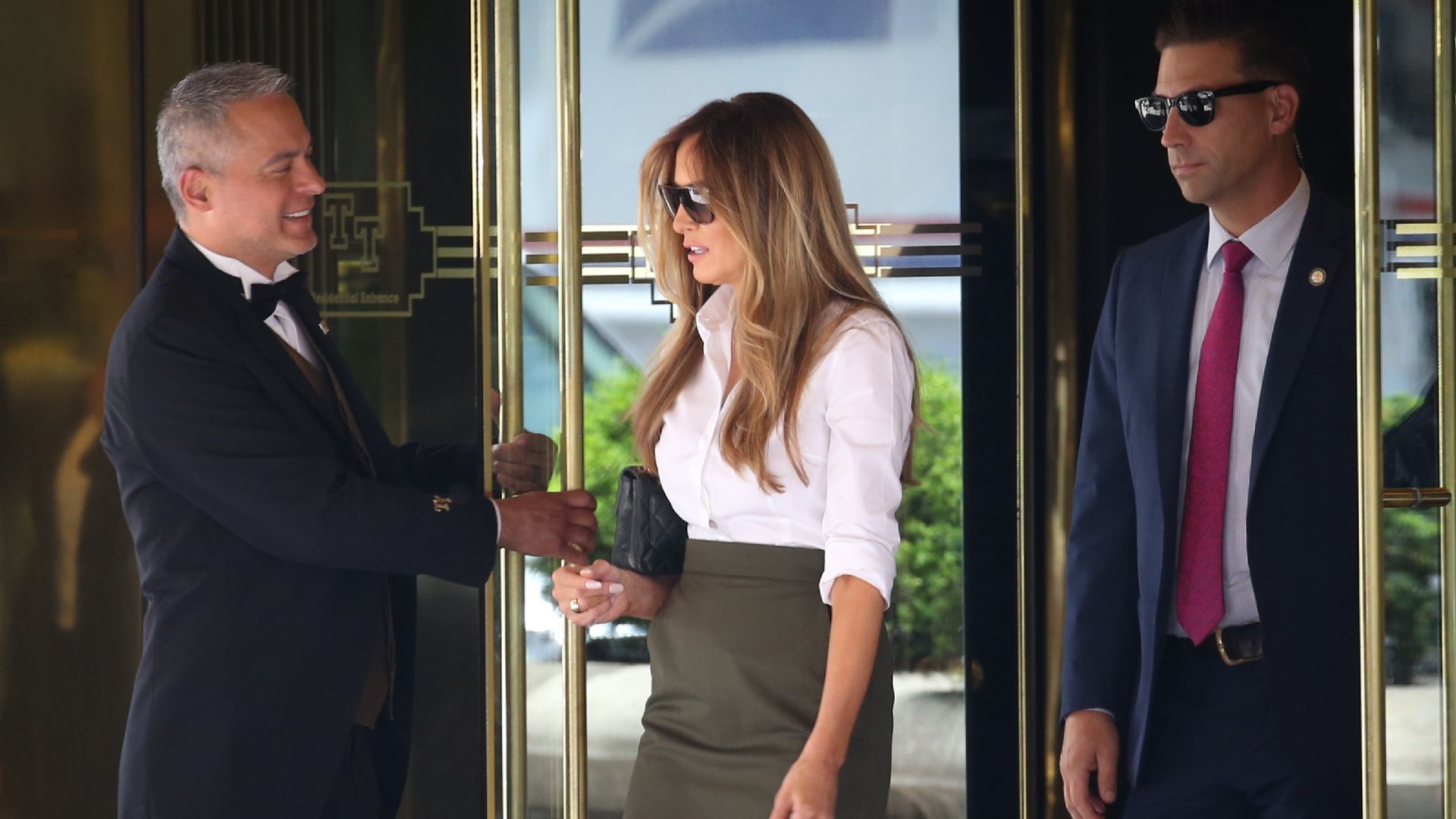 Melania Trump is seen leaving Trump Tower on June 21, 2024, in New York.