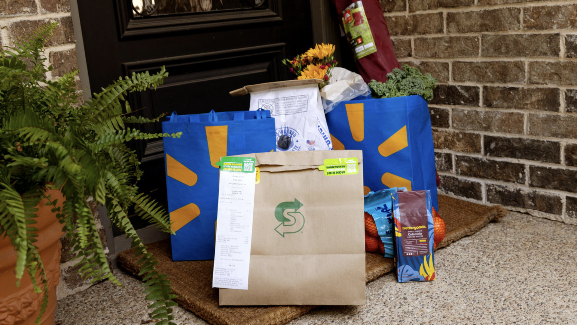 photo of subway and Walmart order