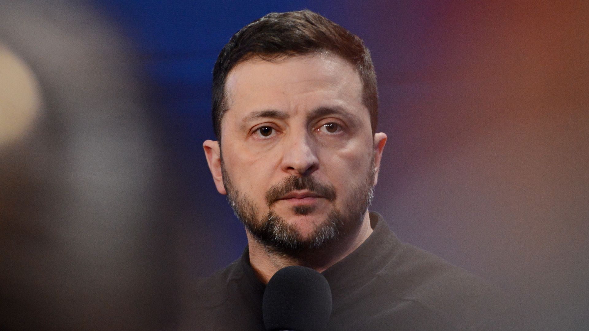 President of Ukraine Volodymyr Zelenskyi delivers a speach at a press conference during the forum 'Ukraine. Year 2025'. Forum 'Ukraine. Year 2025' is dedicated to the third anniversary of Russia's full-scale invasion of Ukraine.