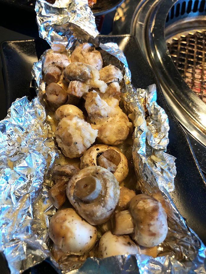 mushrooms at gyu kaku in uptown charlotte