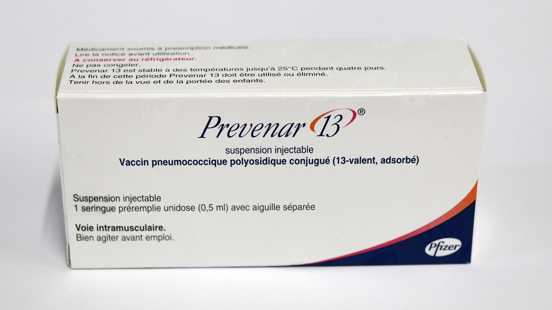 A box of Prevenar 13, a pneumonia vaccine made by Pfizer.